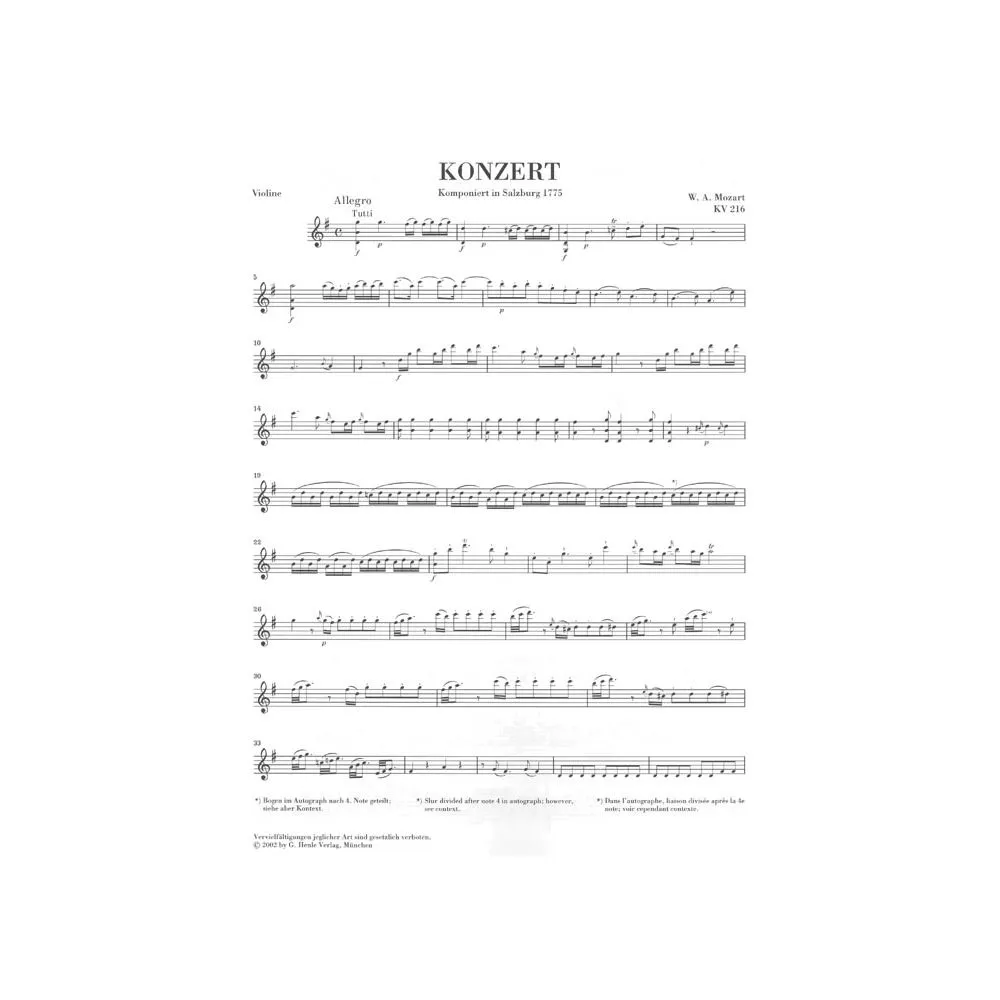 Konzert G-Dur Nr.3 KV216