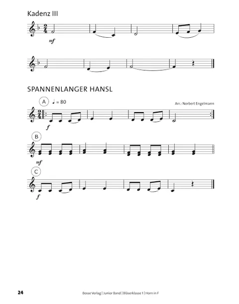 Junior Band Bläserklasse Band 1