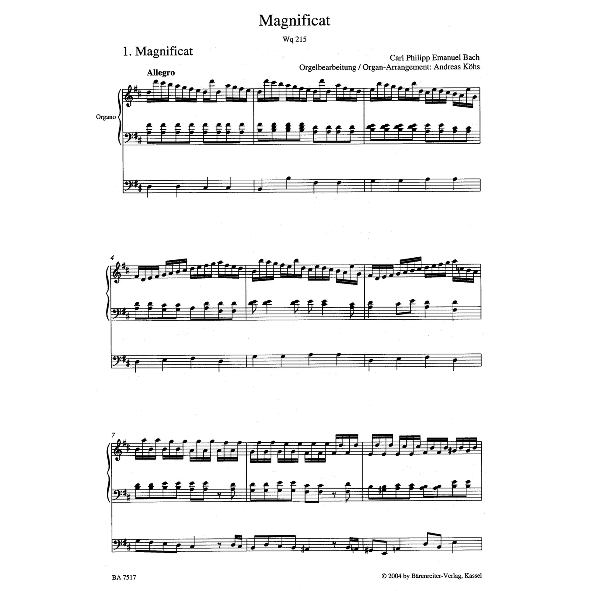 Magnificat D-Dur WQ 215