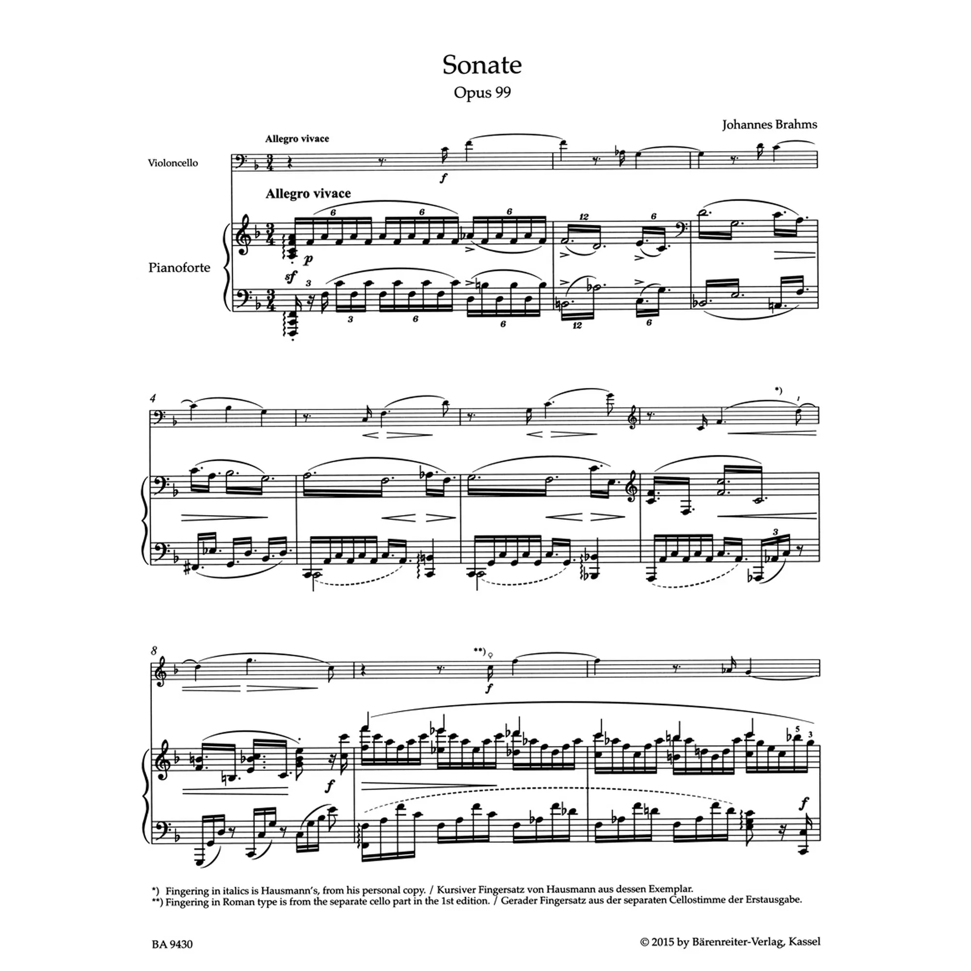 Sonate F-Dur op. 99