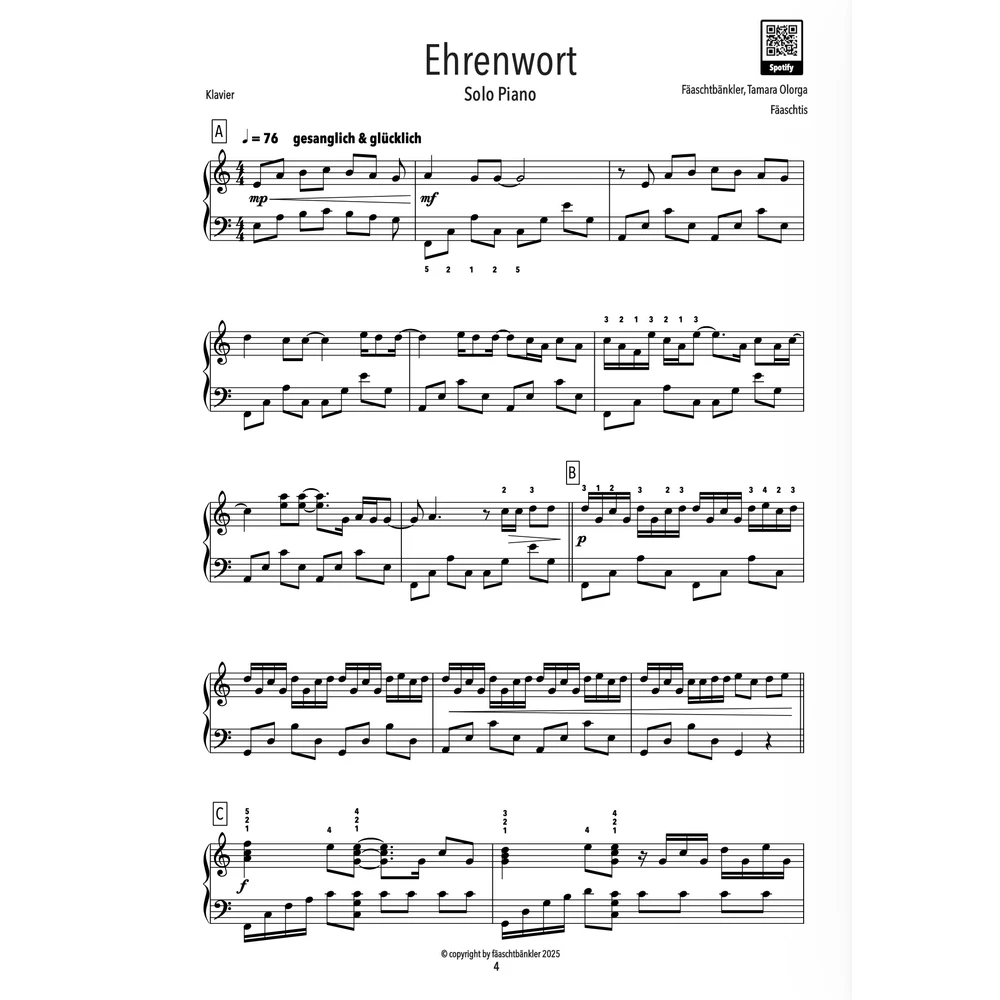 Fäaschtis Solo Piano Band 2