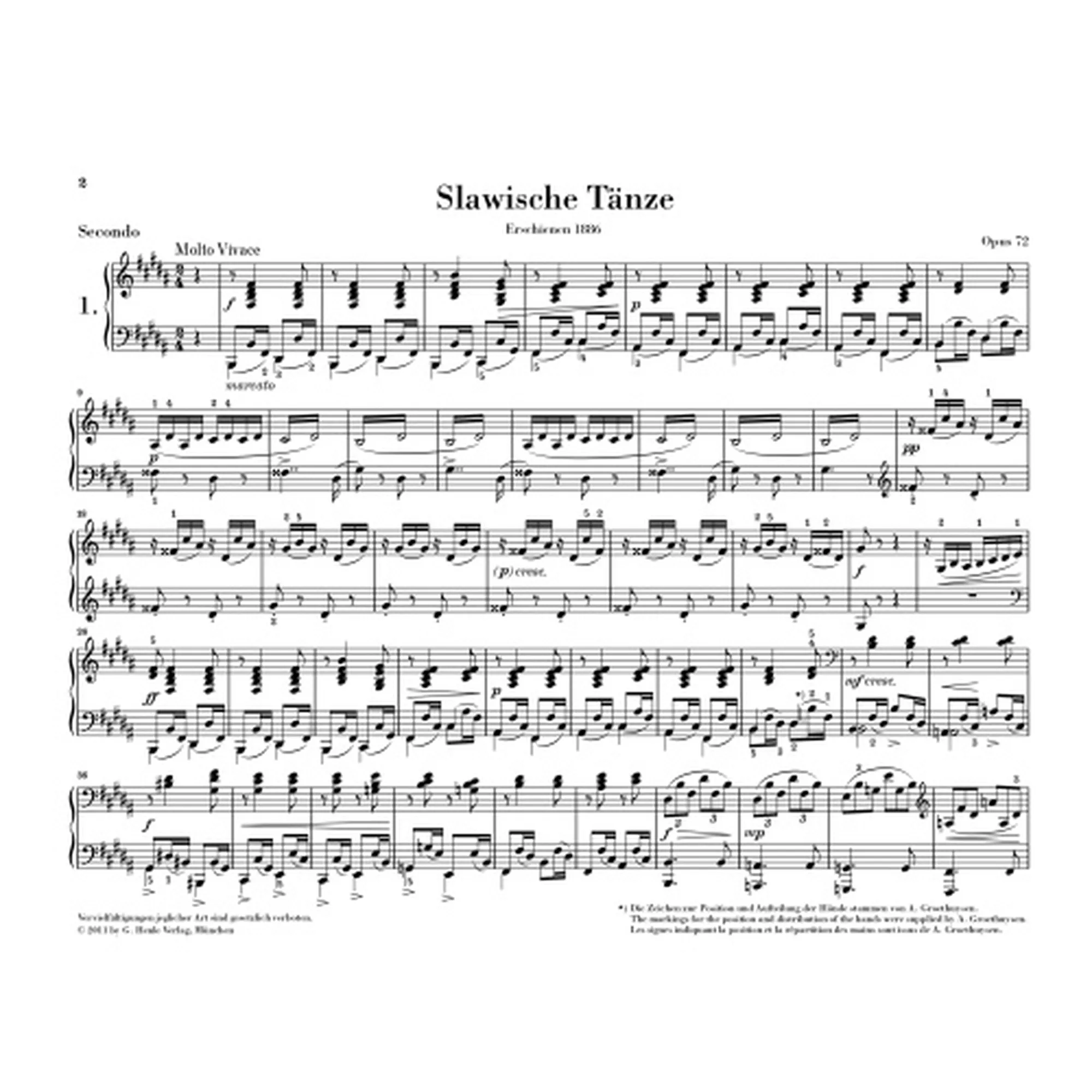 Slawische Tänze op. 72