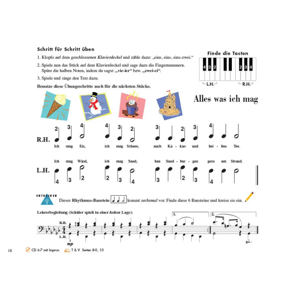 Piano Adventures Stufe 1 - Unterrichtsheft