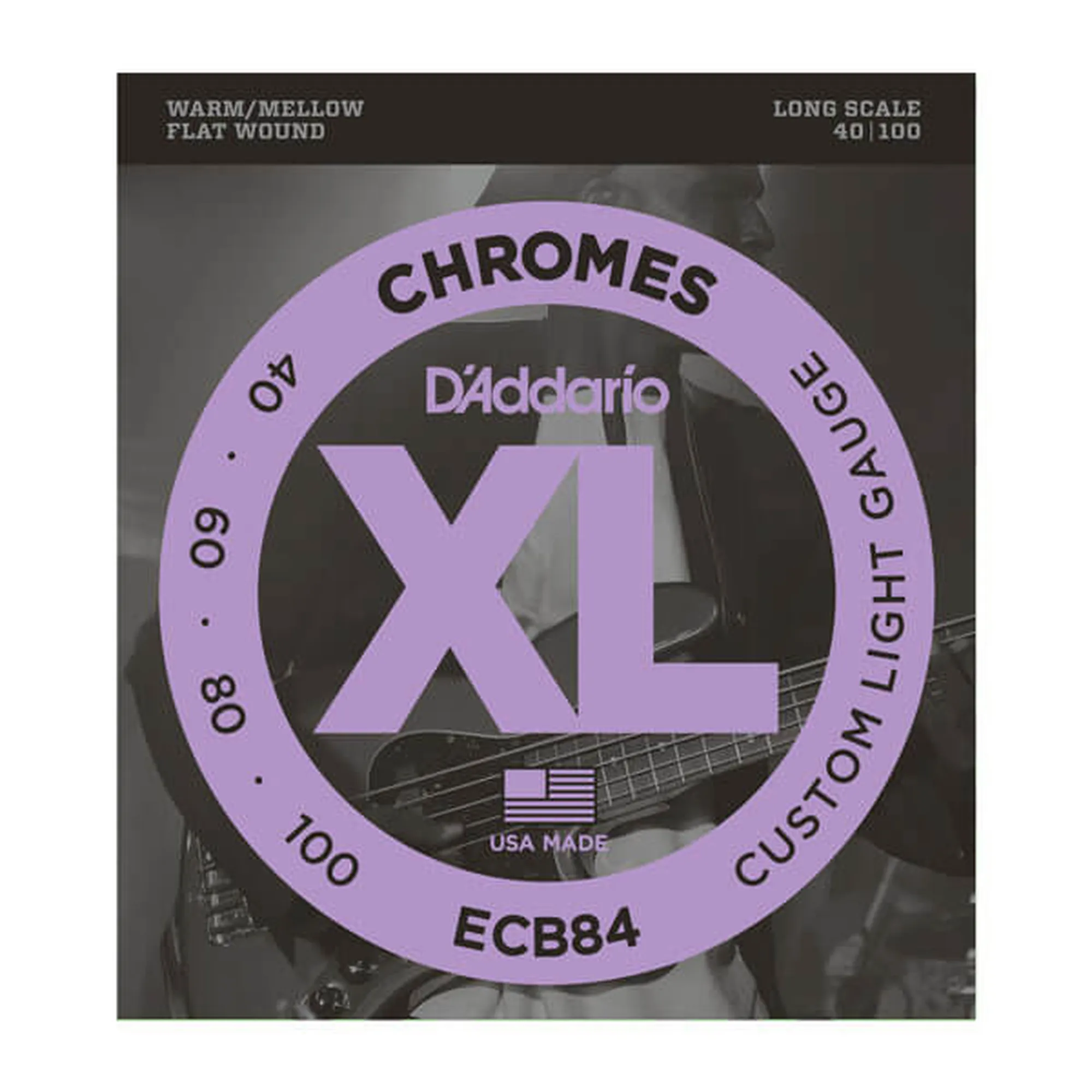 D´Addario ECB84 Flatwound Long Scale/Custom Light