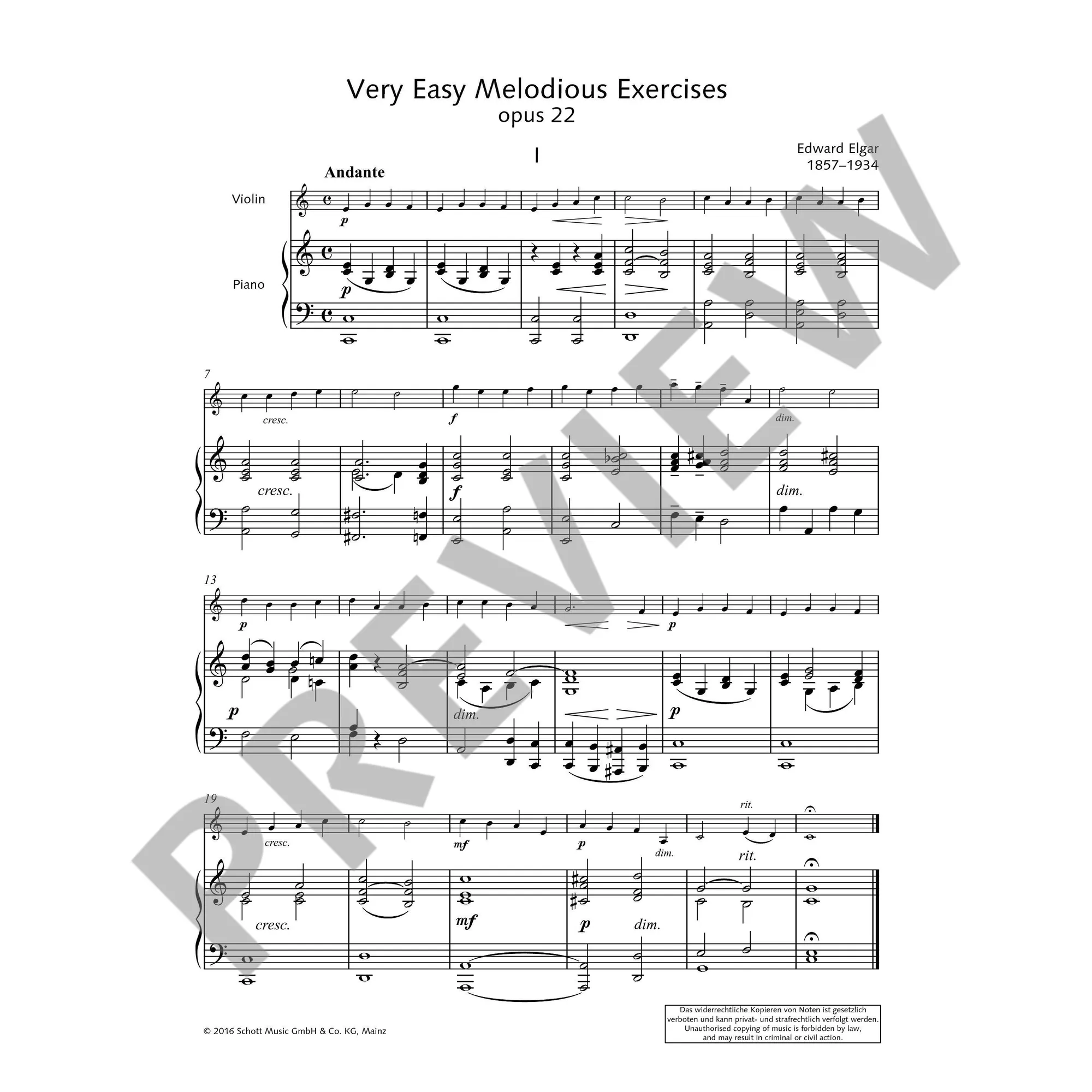 Very easy melodious Exercises op.22