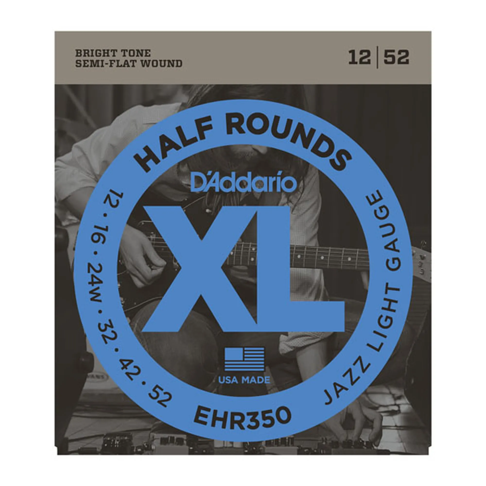D´Addario EHR350 Half Rounds Jazz Light