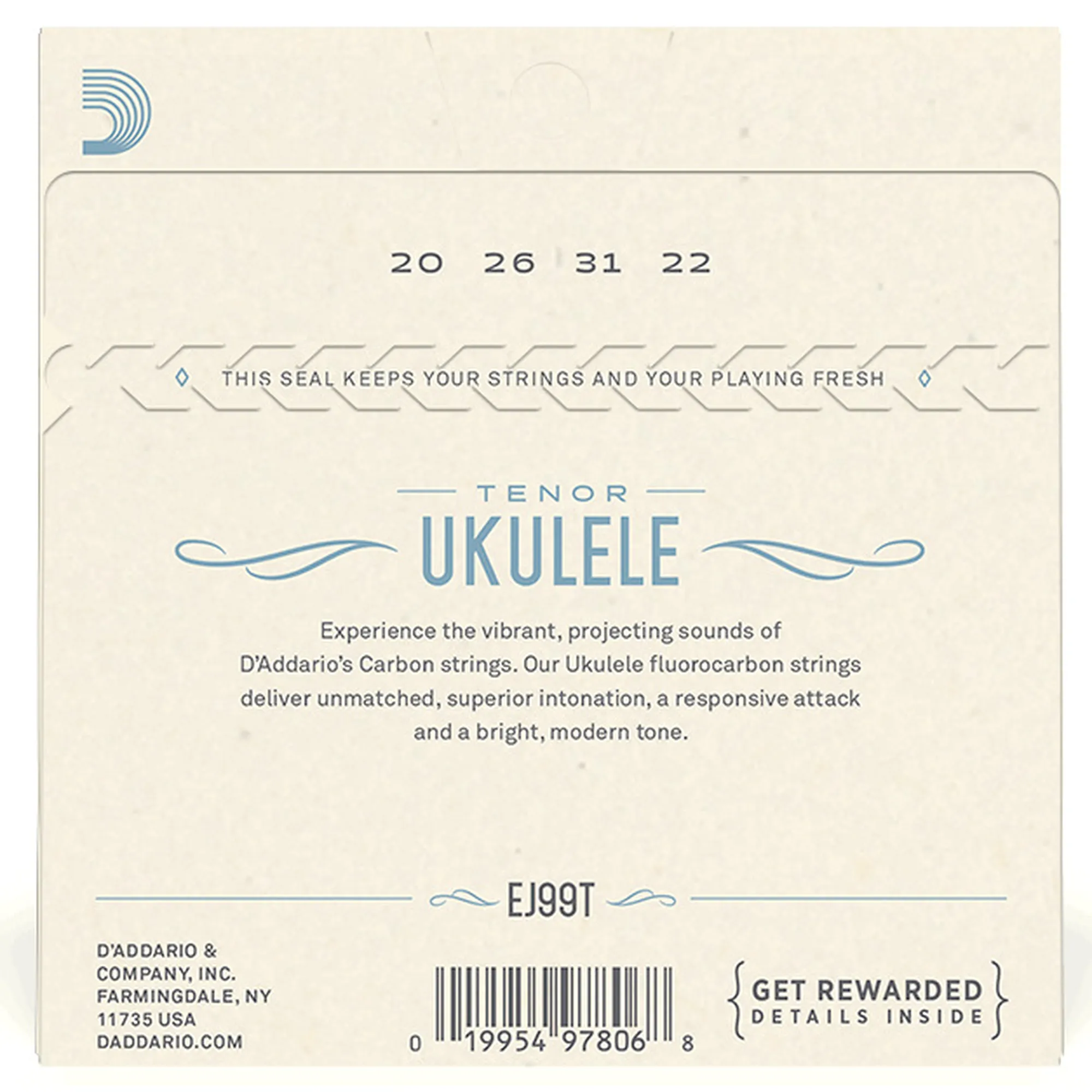 D'Addario EJ99T Tenor Ukulele