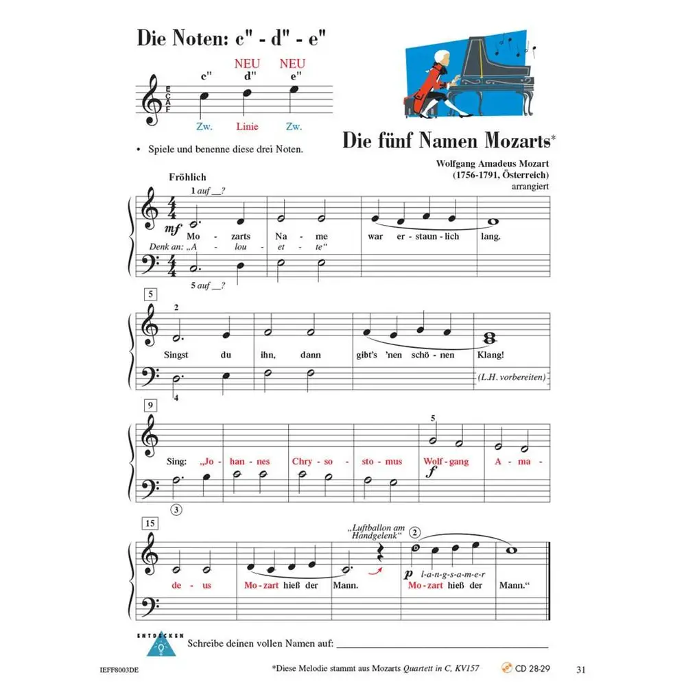 Piano Adventures Stufe 2 - Unterrichtsheft
