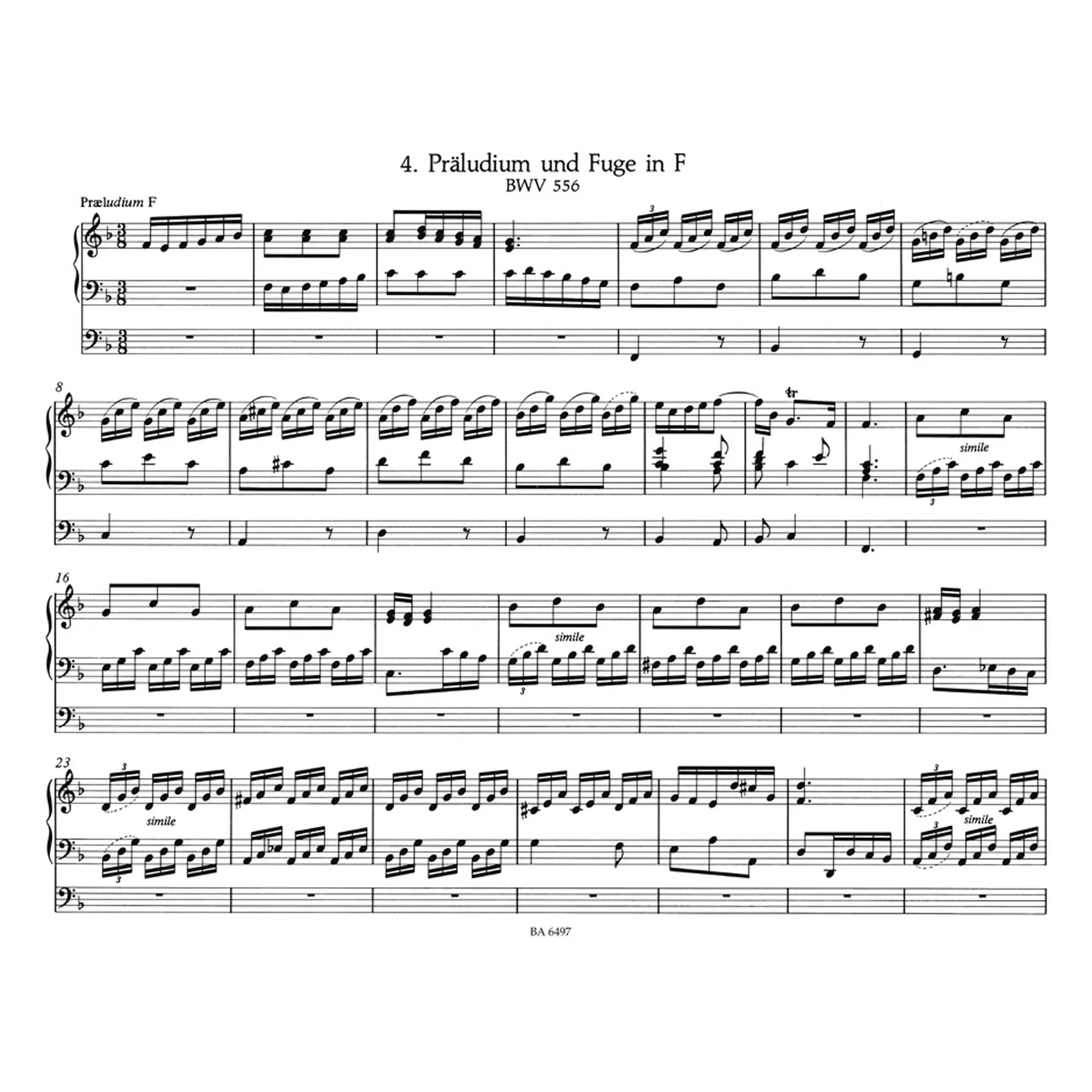 8 kleine Präludien und Fugen BWV 553 - 560