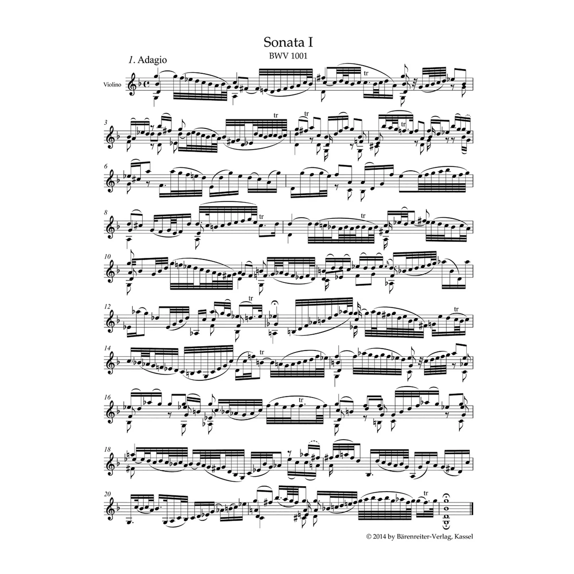 3 Sonaten und 3 Partiten BWV1001-1006