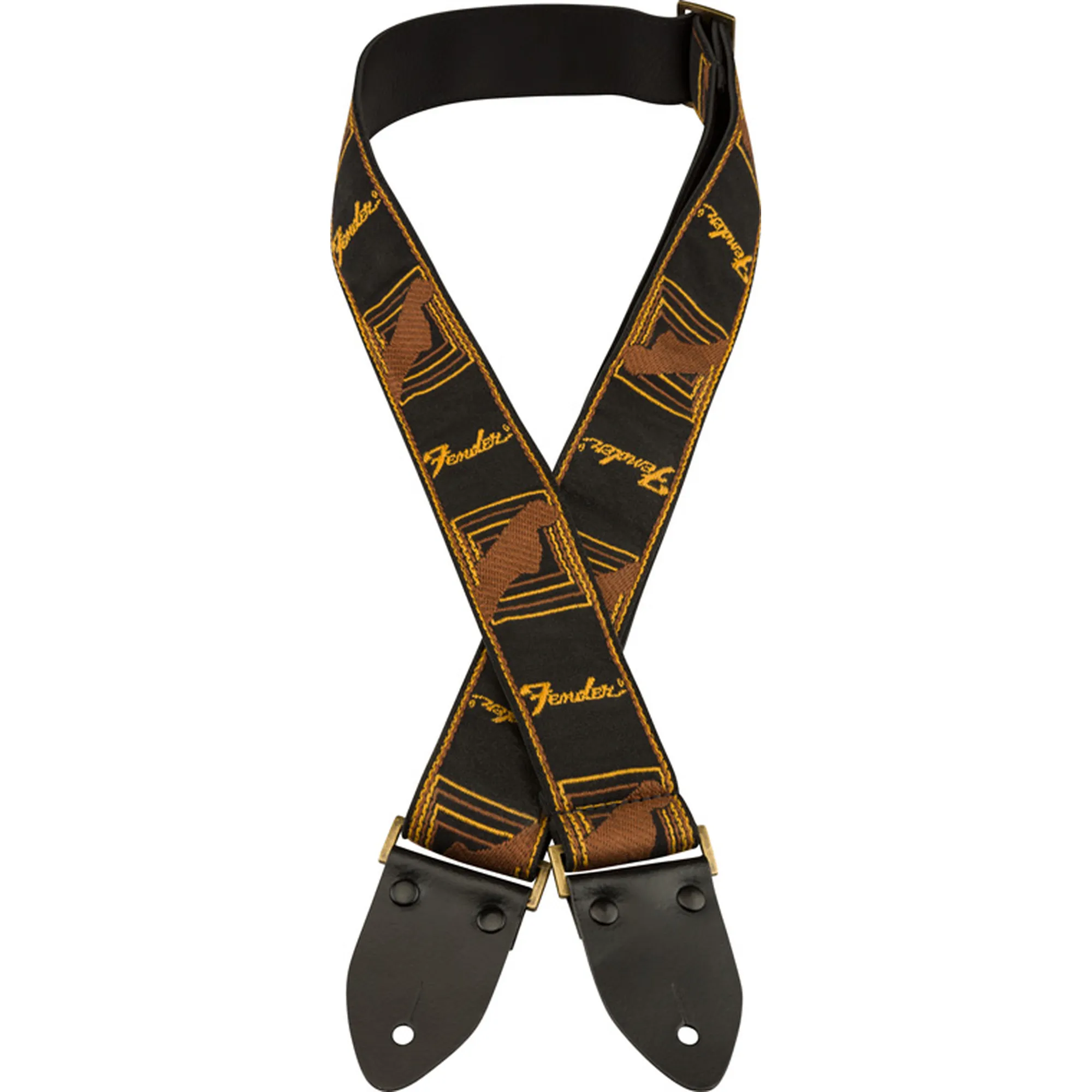 Fender BLK/YLW/BRN Vintage Mono Strap