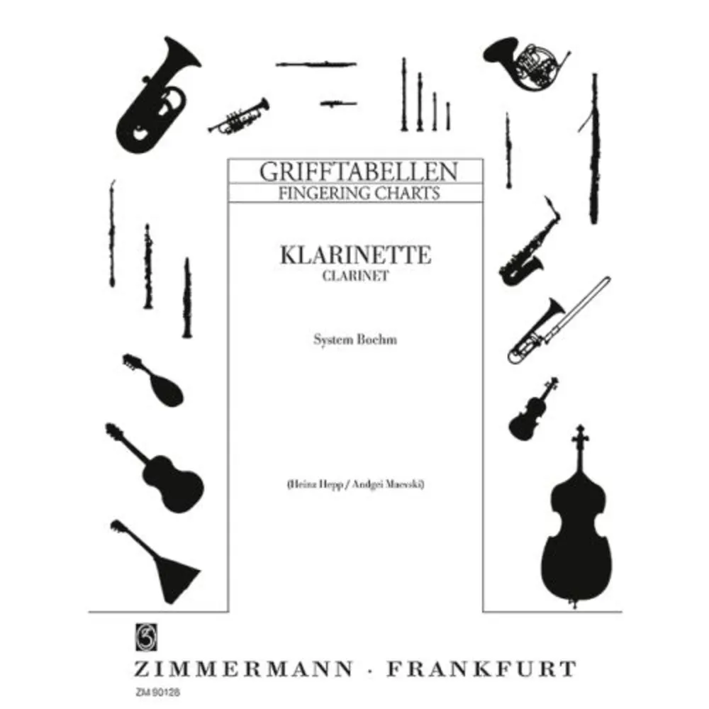 Grifftabelle Klarinette Böhm System