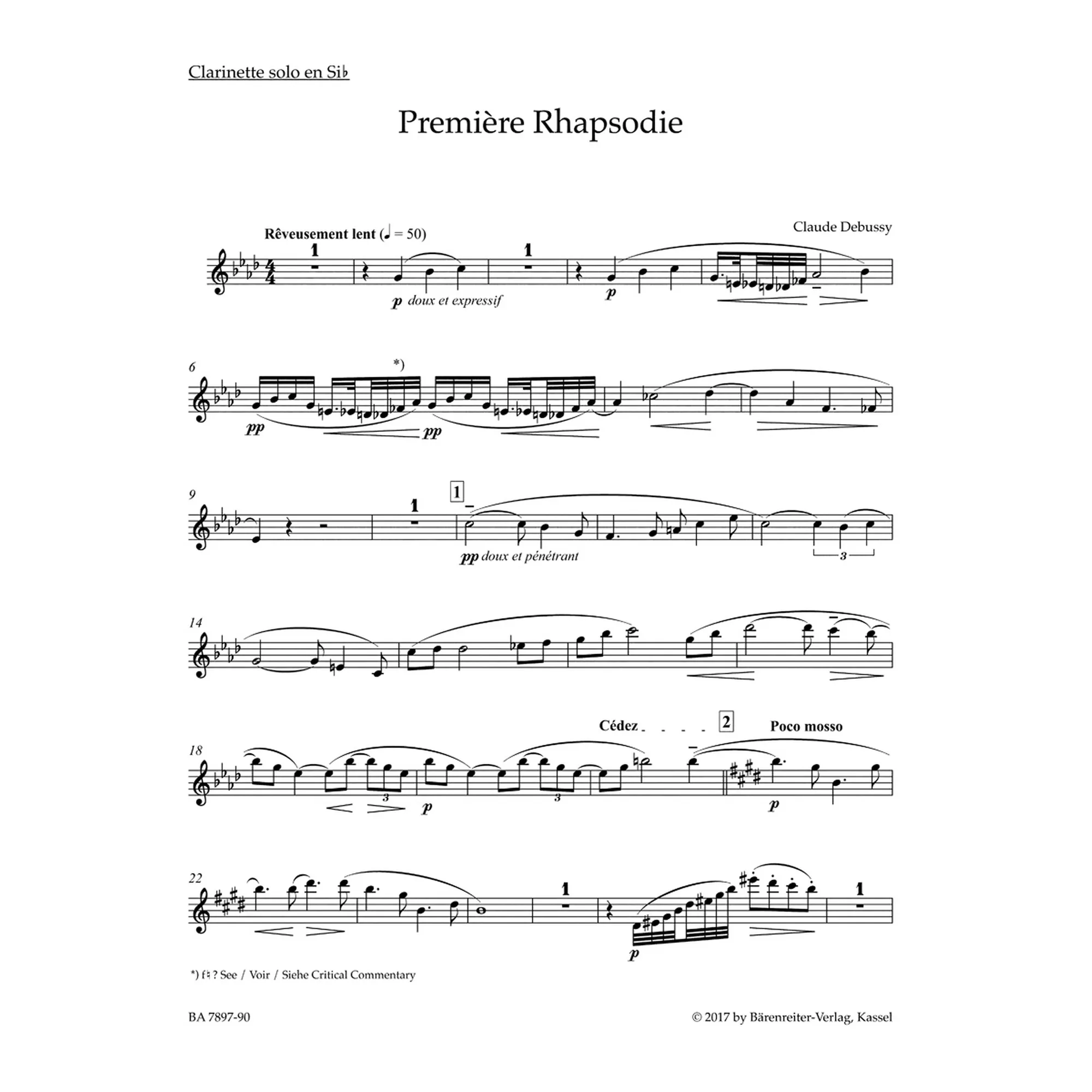 Rhapsodie Nr.1 für Klarinette und Orchester