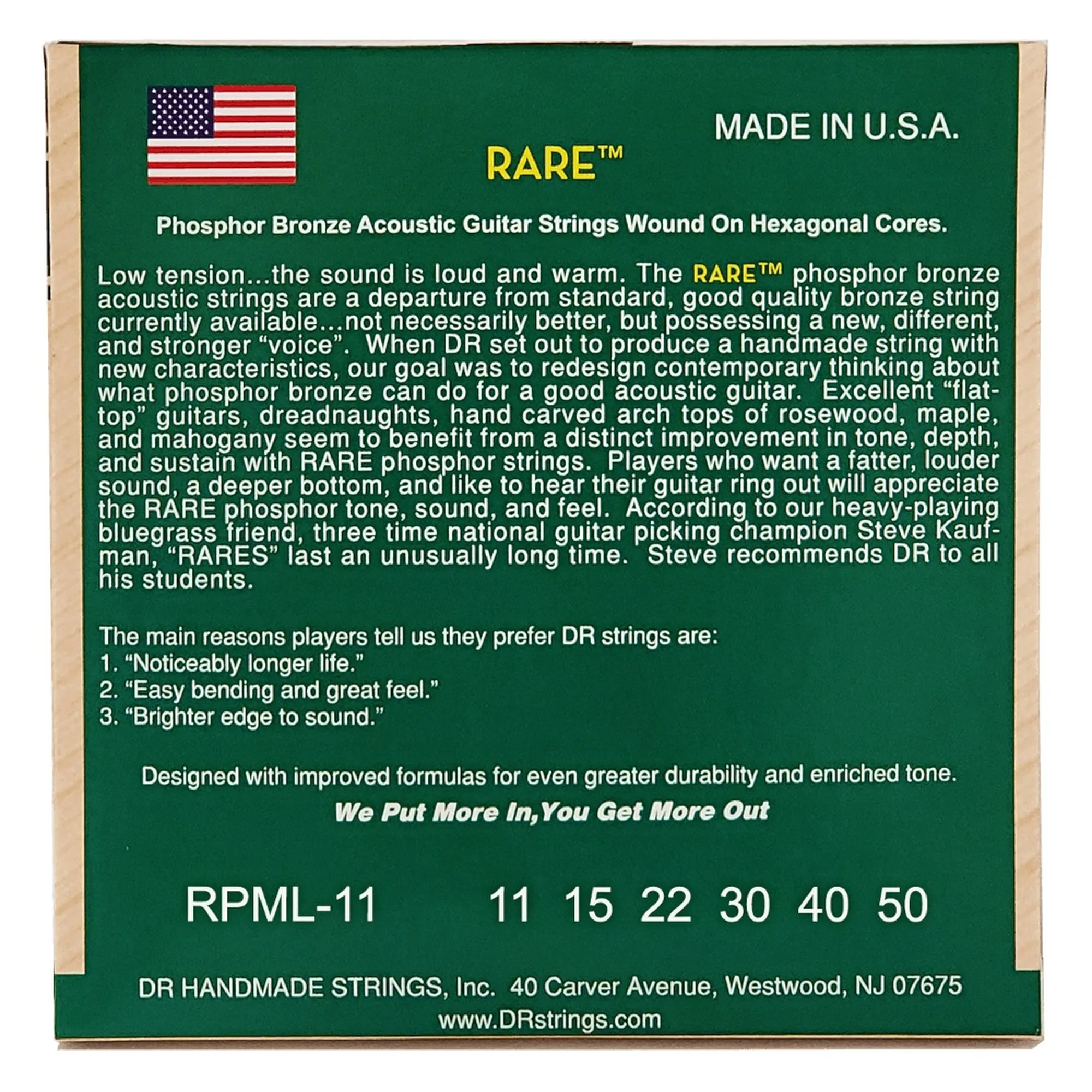 DR Strings RPML-11 RARE* Acoustic