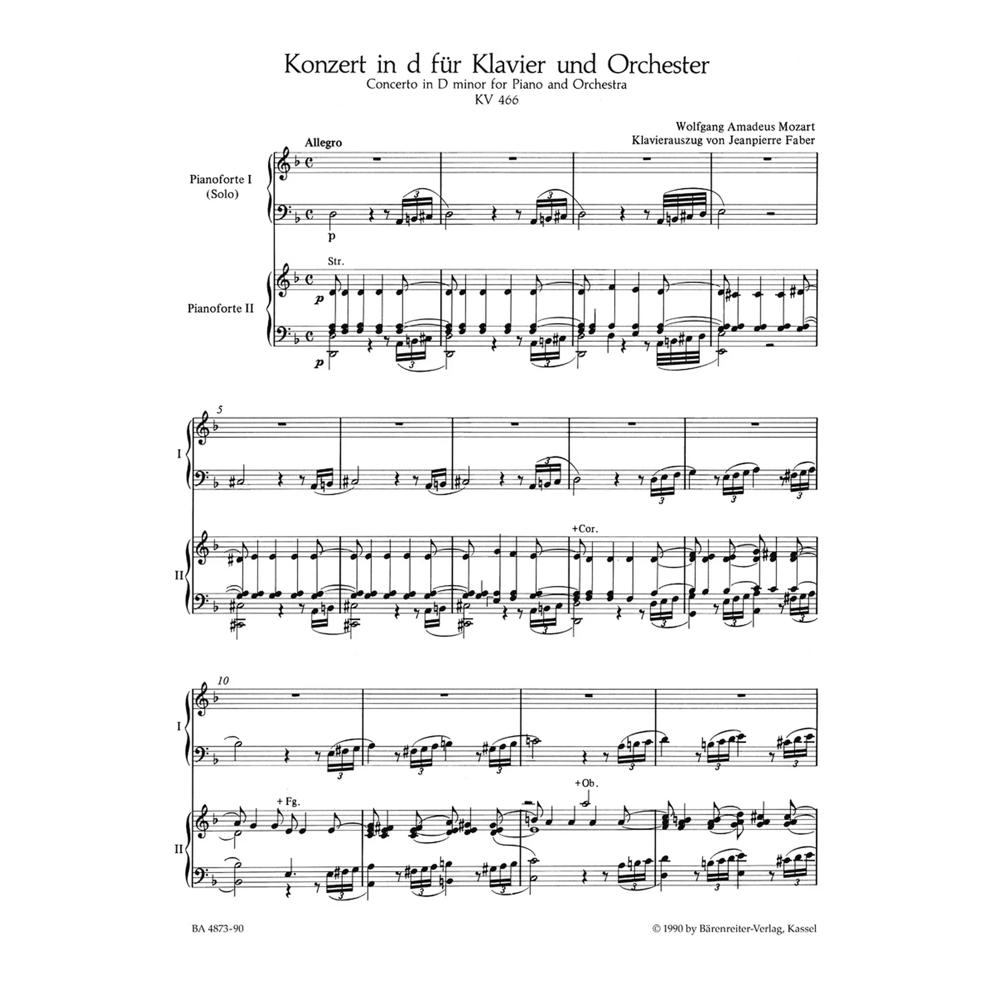 Konzert 20 d-moll KV 466