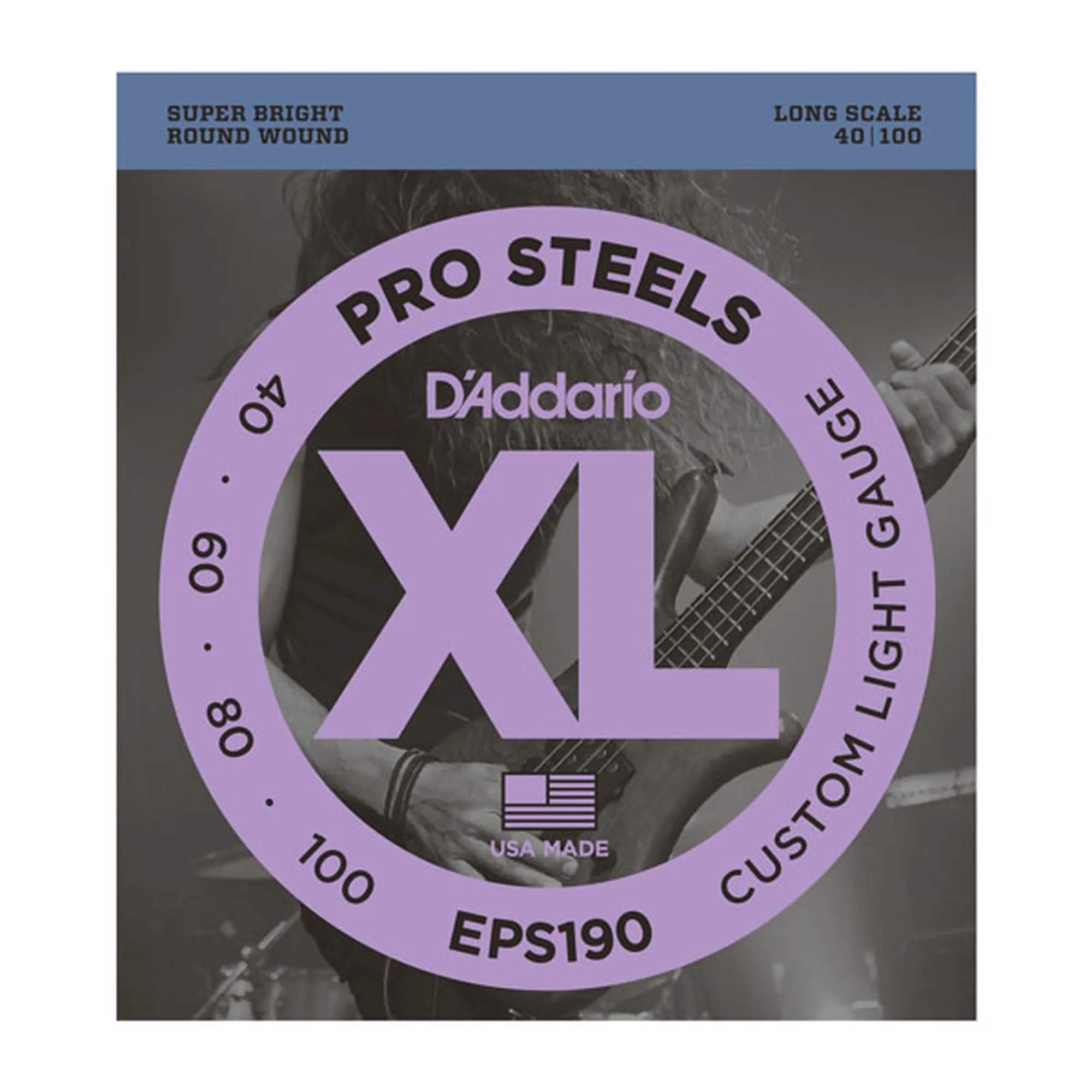 D´Addario EPS190 Pro Steels Long/Custom Light