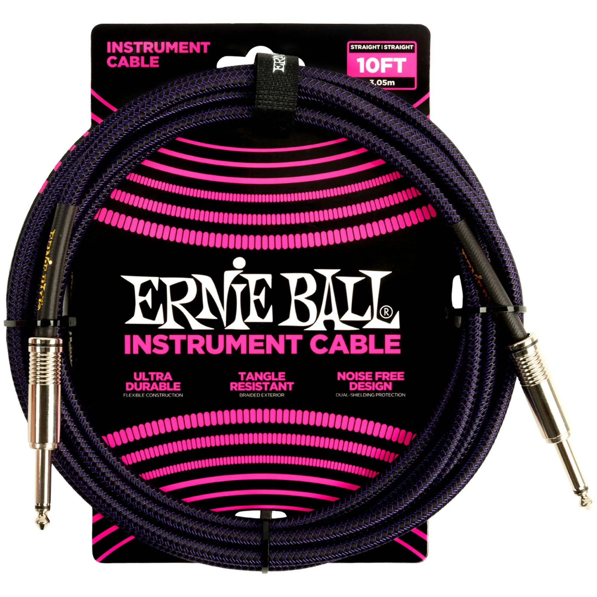 Ernie Ball EB6393 Violett/Schwarz 3,05 Meter