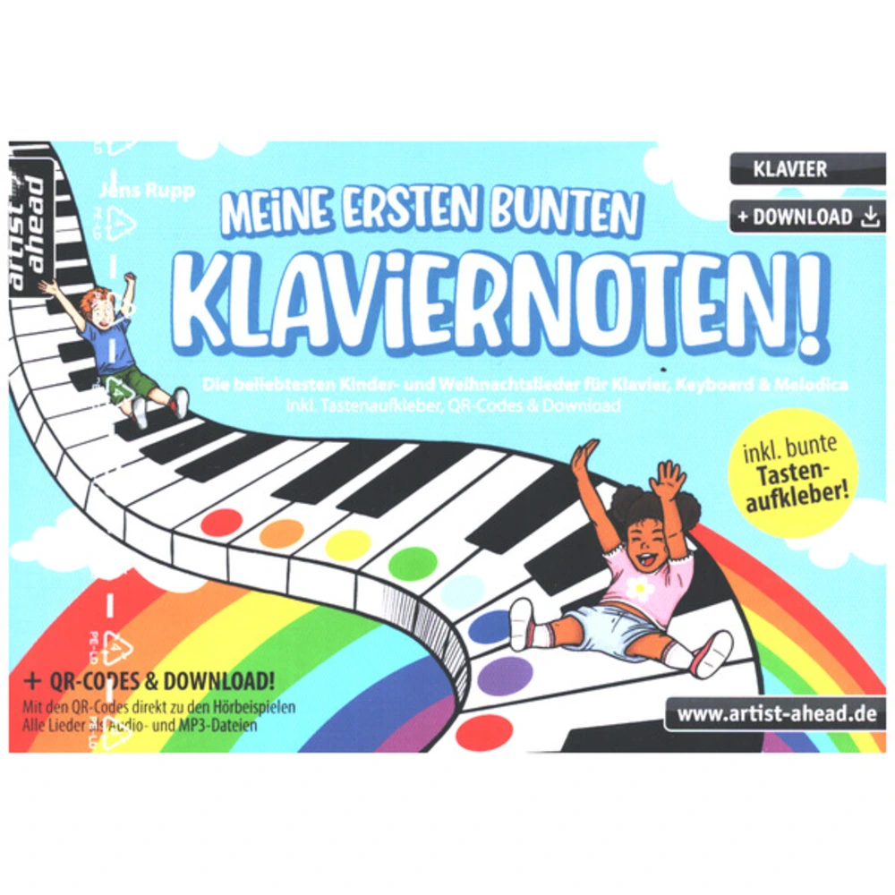 Meine ersten bunten Klaviernoten!
