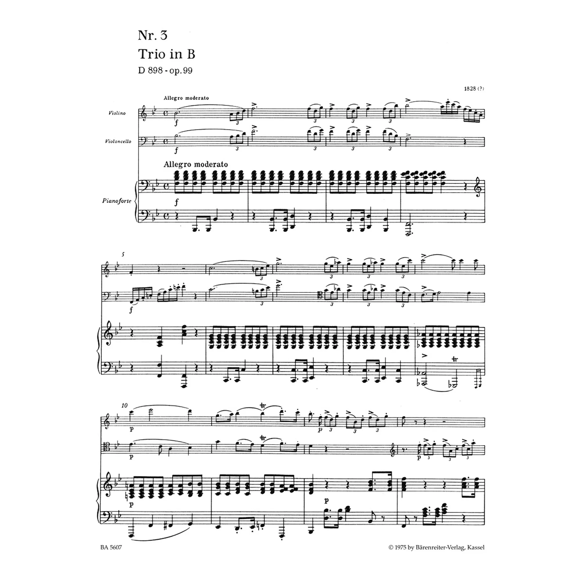 Trio B-Dur op. 99 D898