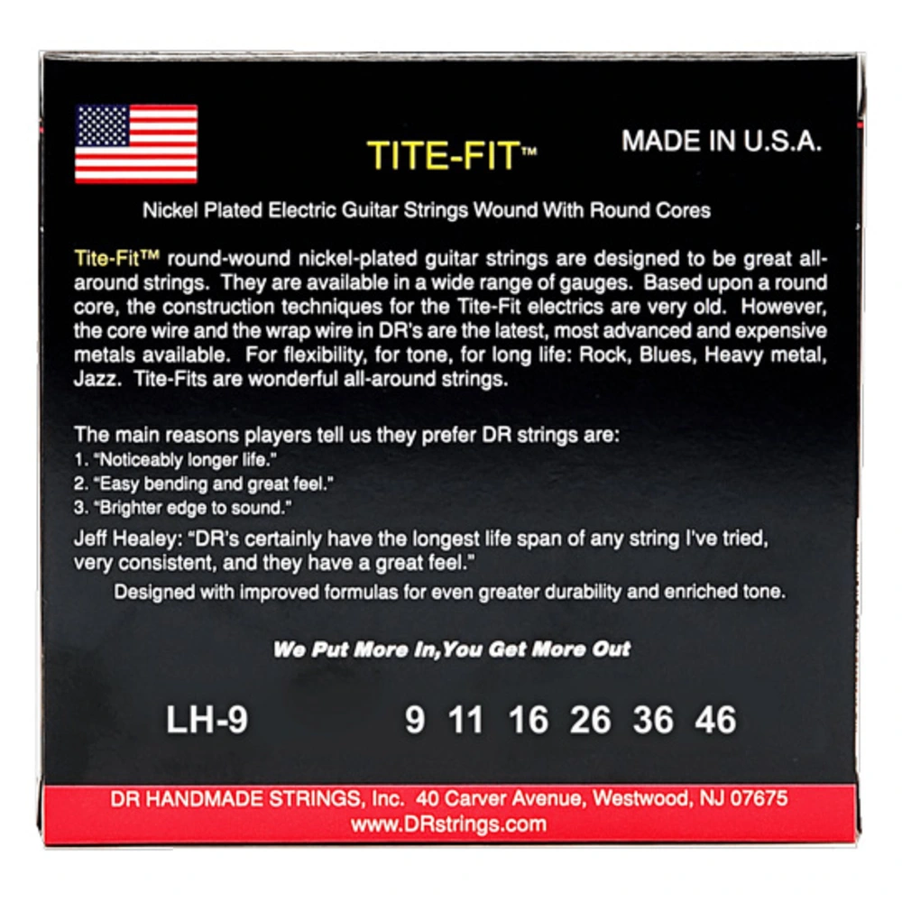 DR Strings Tite Fit LH-9