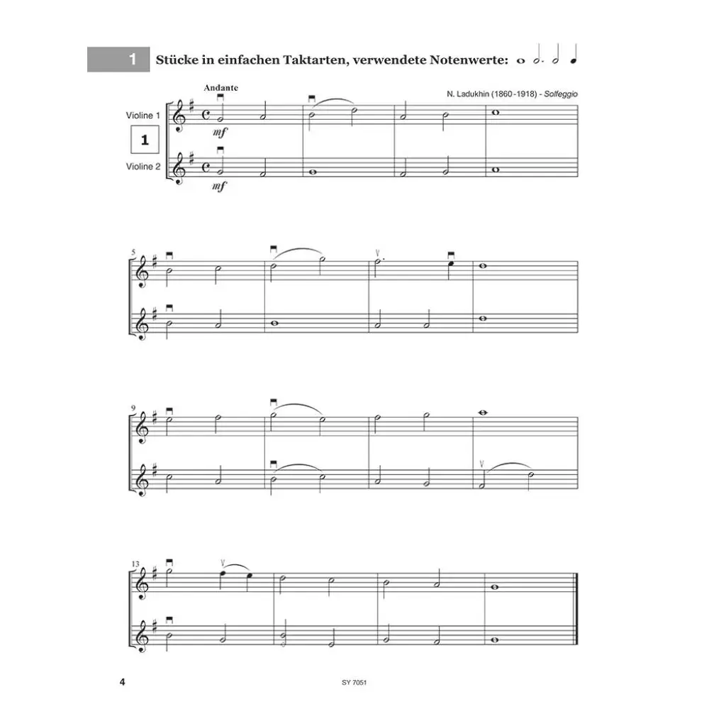 Erste Klassiksammlung für zwei Violinen