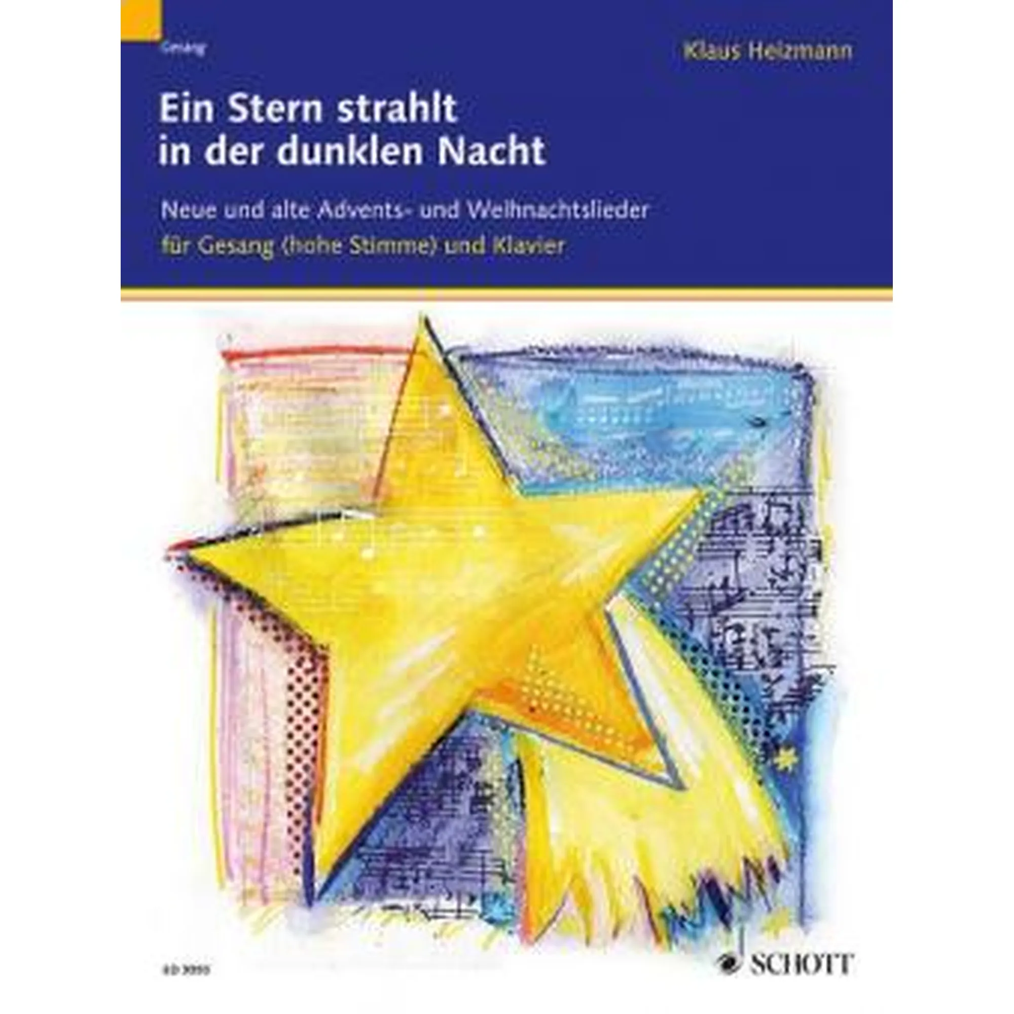 Ein Stern strahlt in der dunklen Nacht