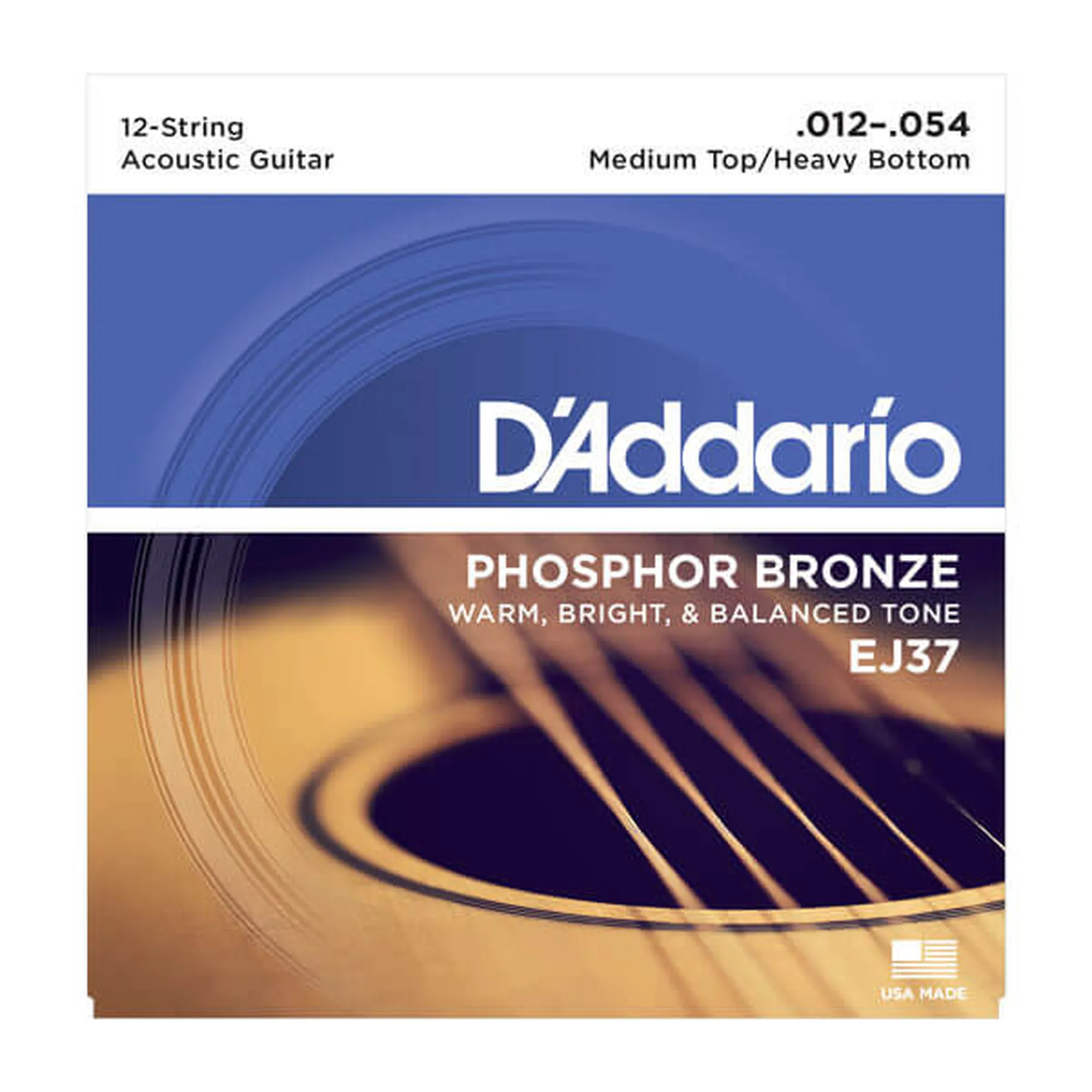 D´Addario EJ37 Phosphor Bronze 12-String/Med-Hvy