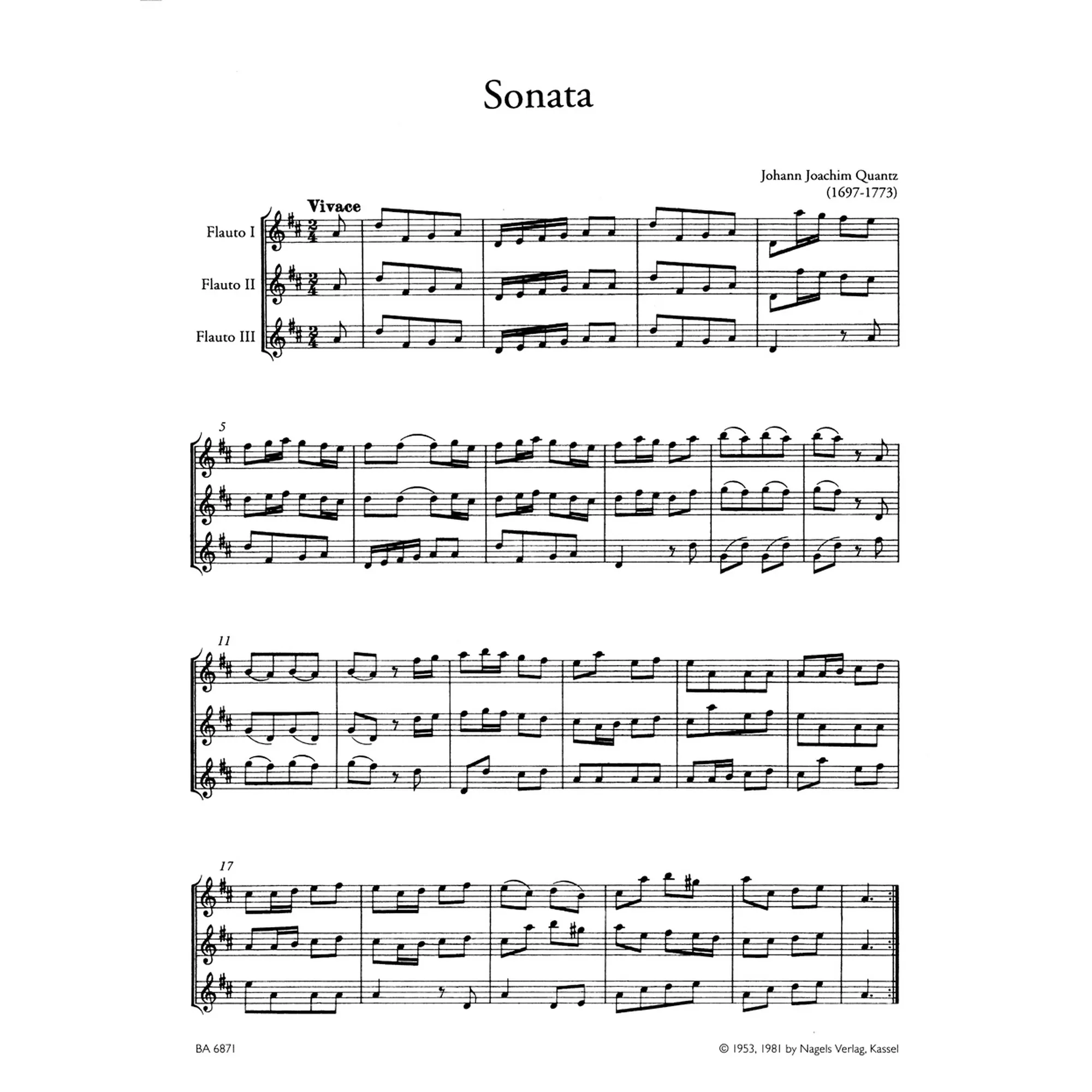 Sonate für drei Flöten