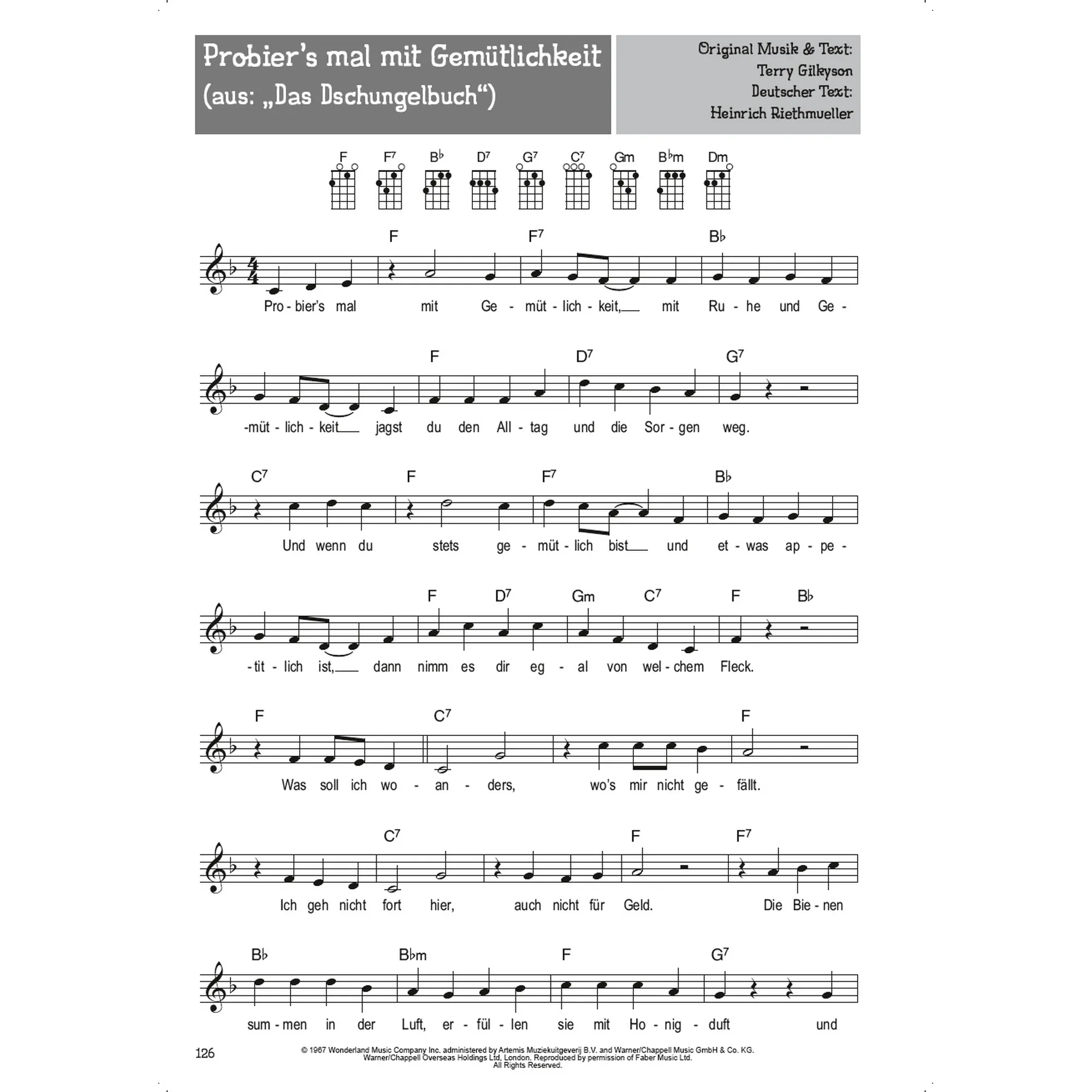 100 Kinderlieder für Ukulele