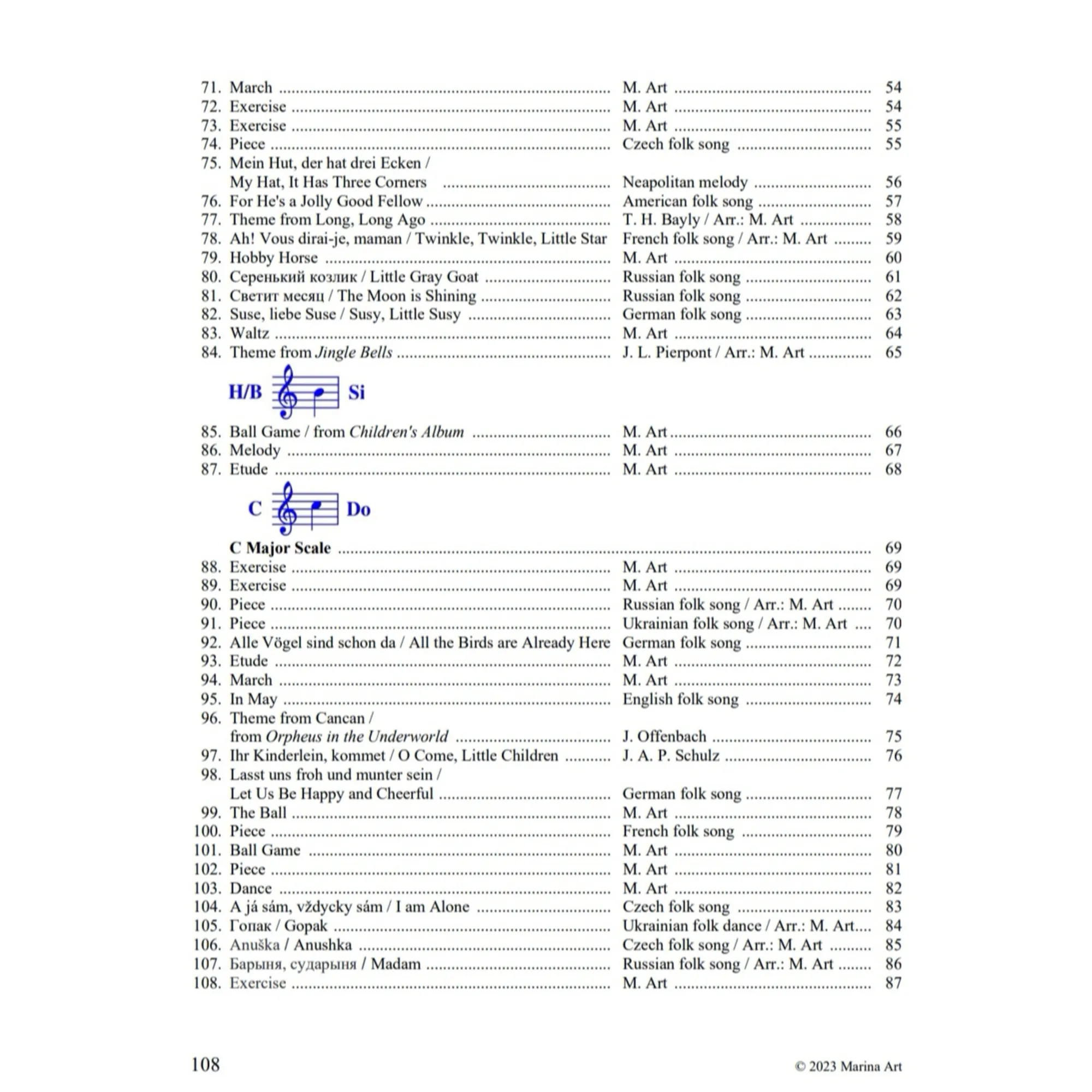 Piano Accordion Book Vol.1: Musical Pieces and Exercices