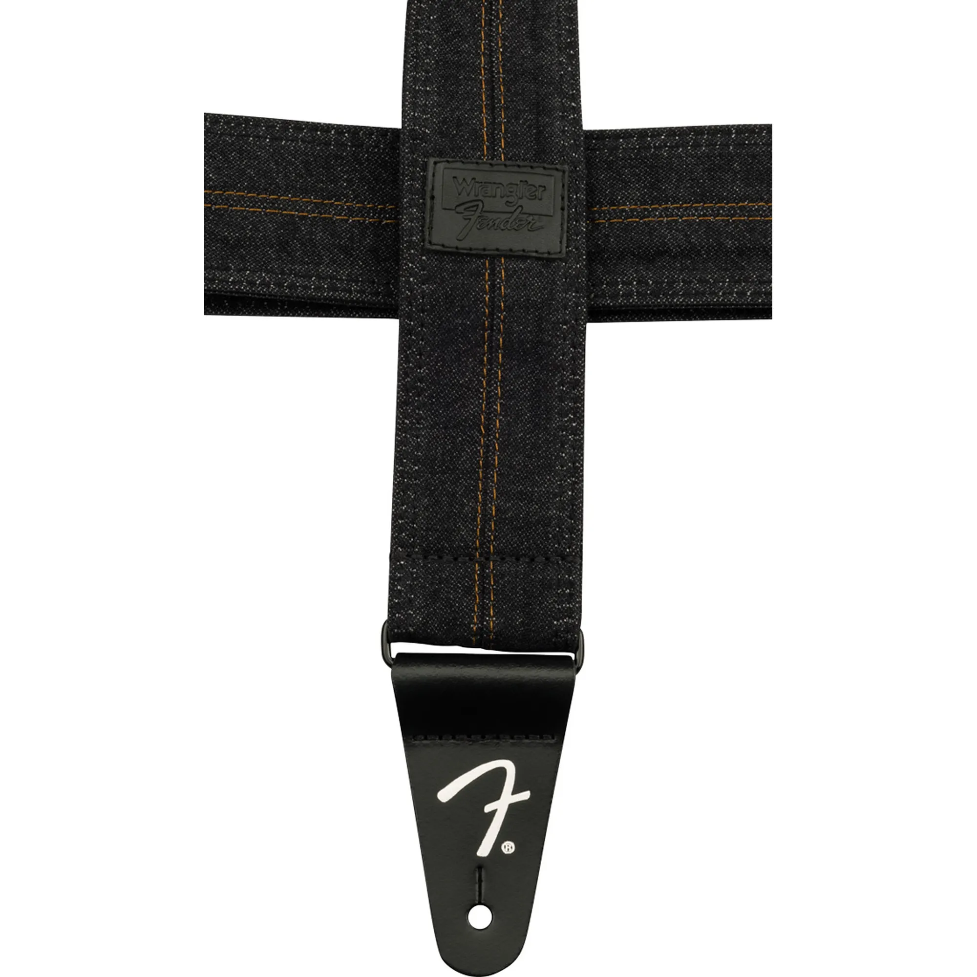 Fender X Wrangler Denim Strap Black Stitch