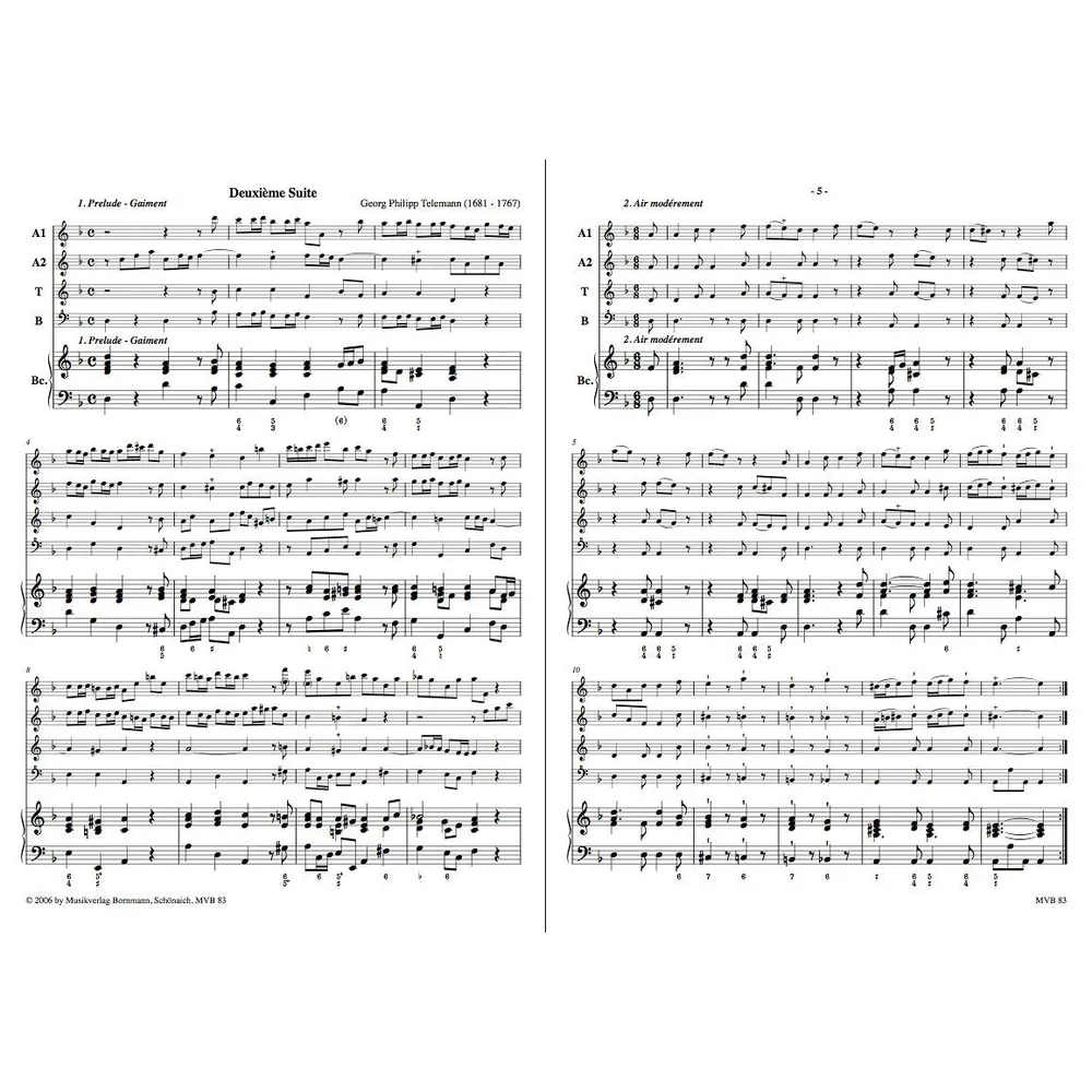 Deuxième Suite aus '6 Pariser Quartette'