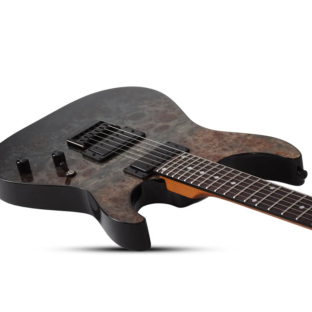 Schecter C-1 Standard - Black Fade Burst Burl