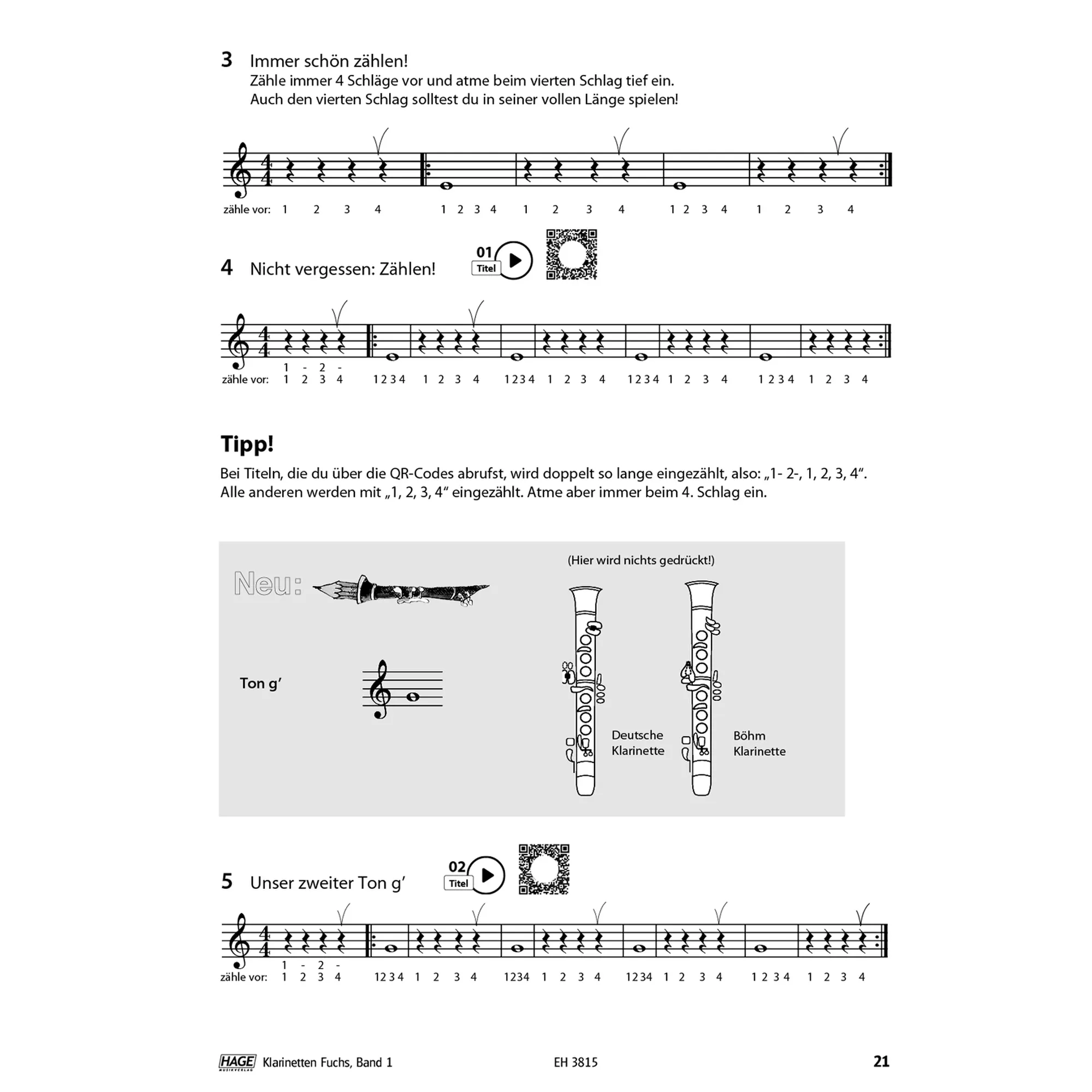 Klarinetten Fuchs Band 1