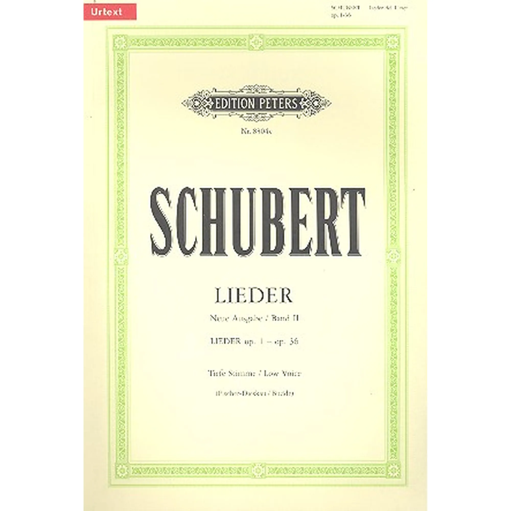 Schubert Lieder 2 tief