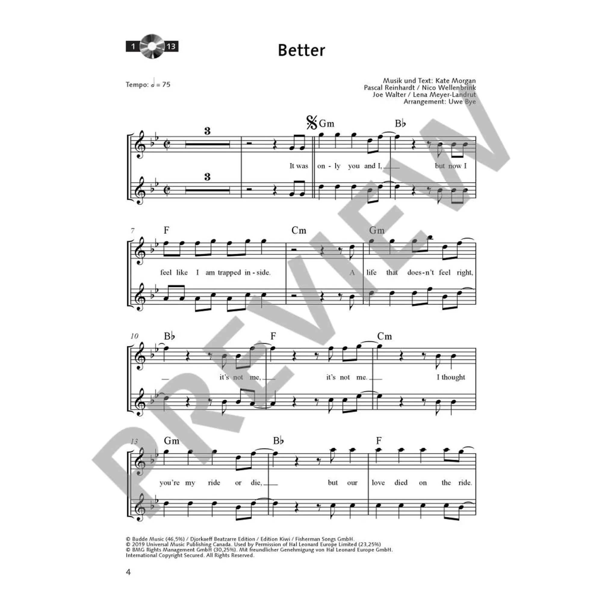 Die schönsten Popsongs für Altblockflöte 12