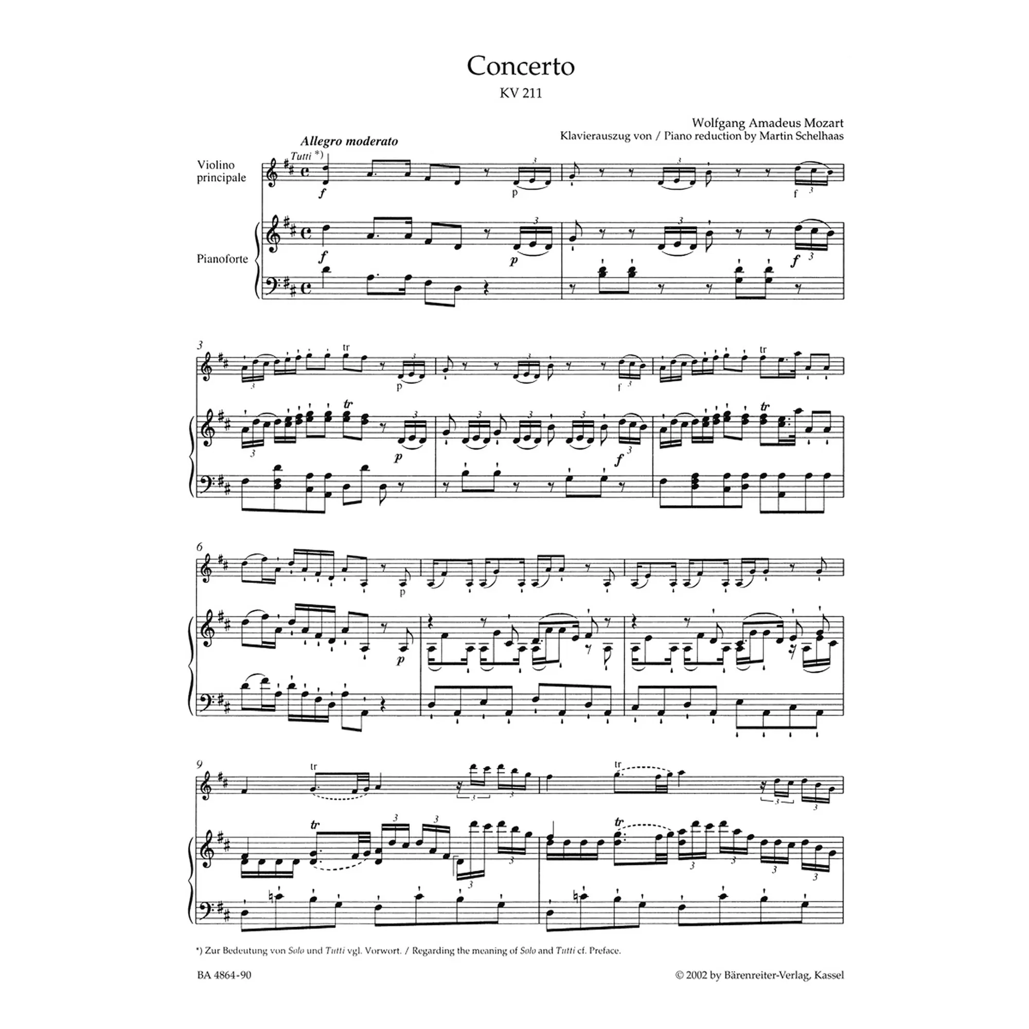 Konzert Nr.2 D-Dur KV 211