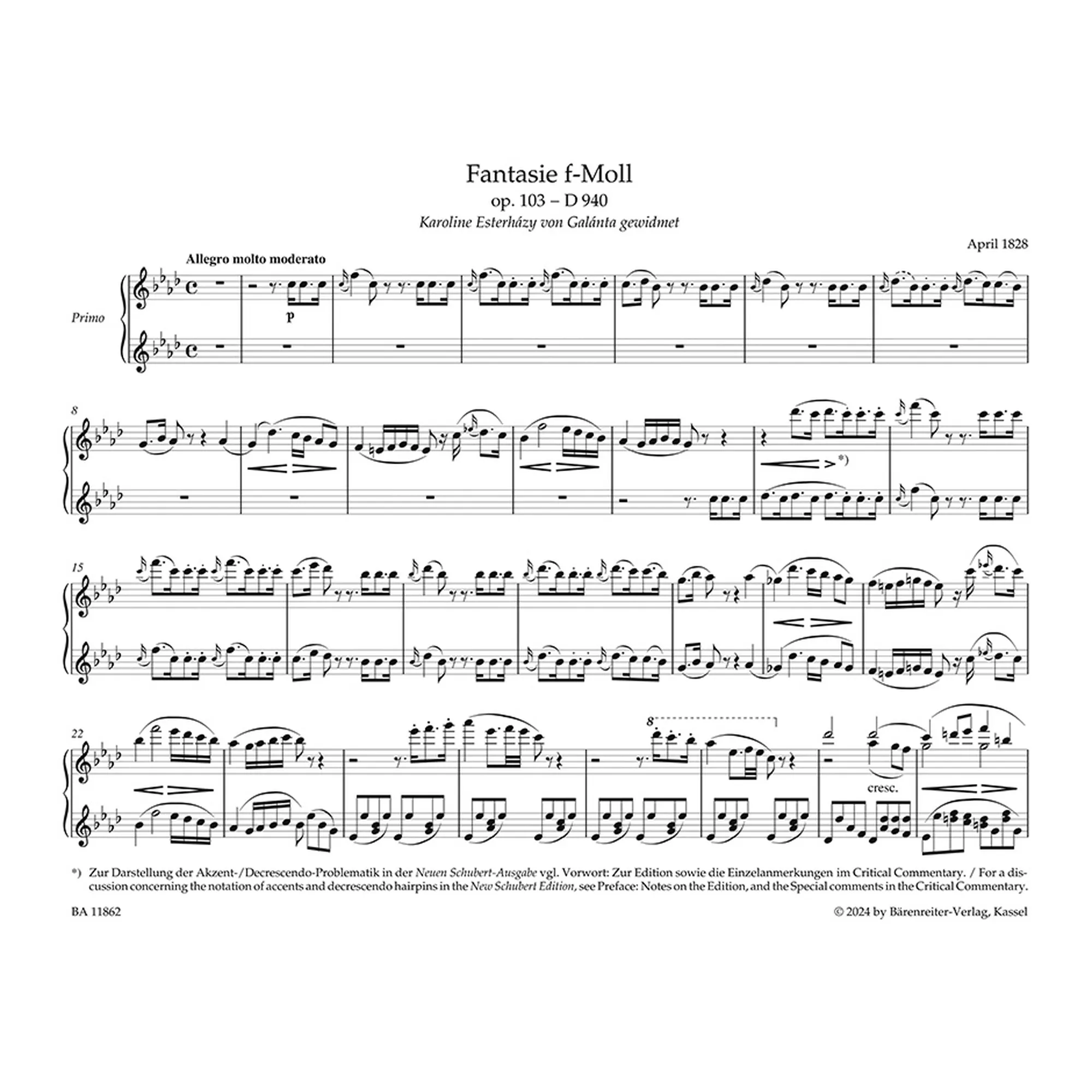 Fantasie f-Moll op. 103 D 940