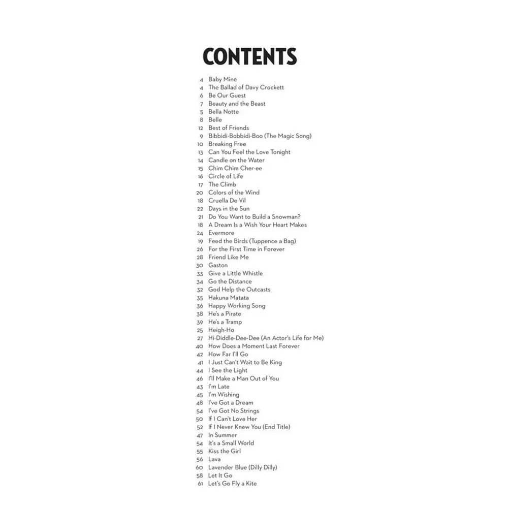 101 Disney Songs