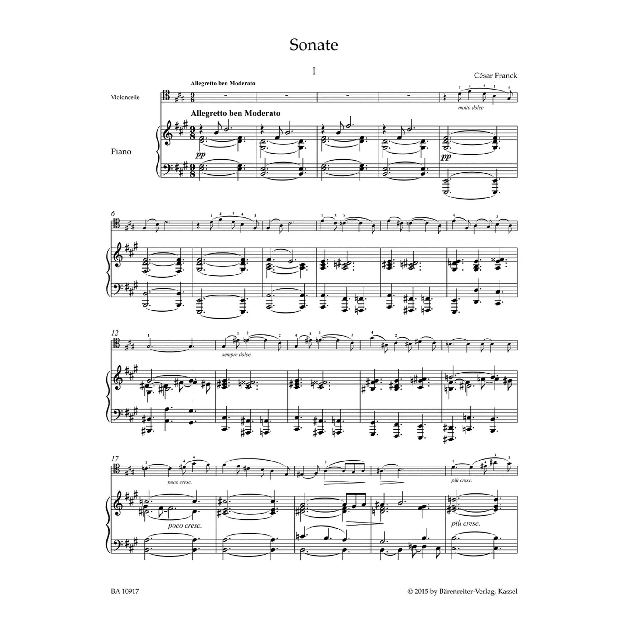 Sonate A-Dur/Mélancolie