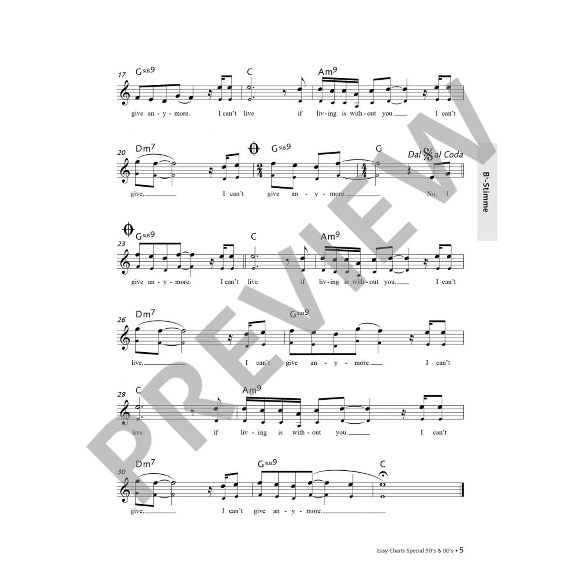 Easy Charts Playalong Sonderband - Special 90's & 00's