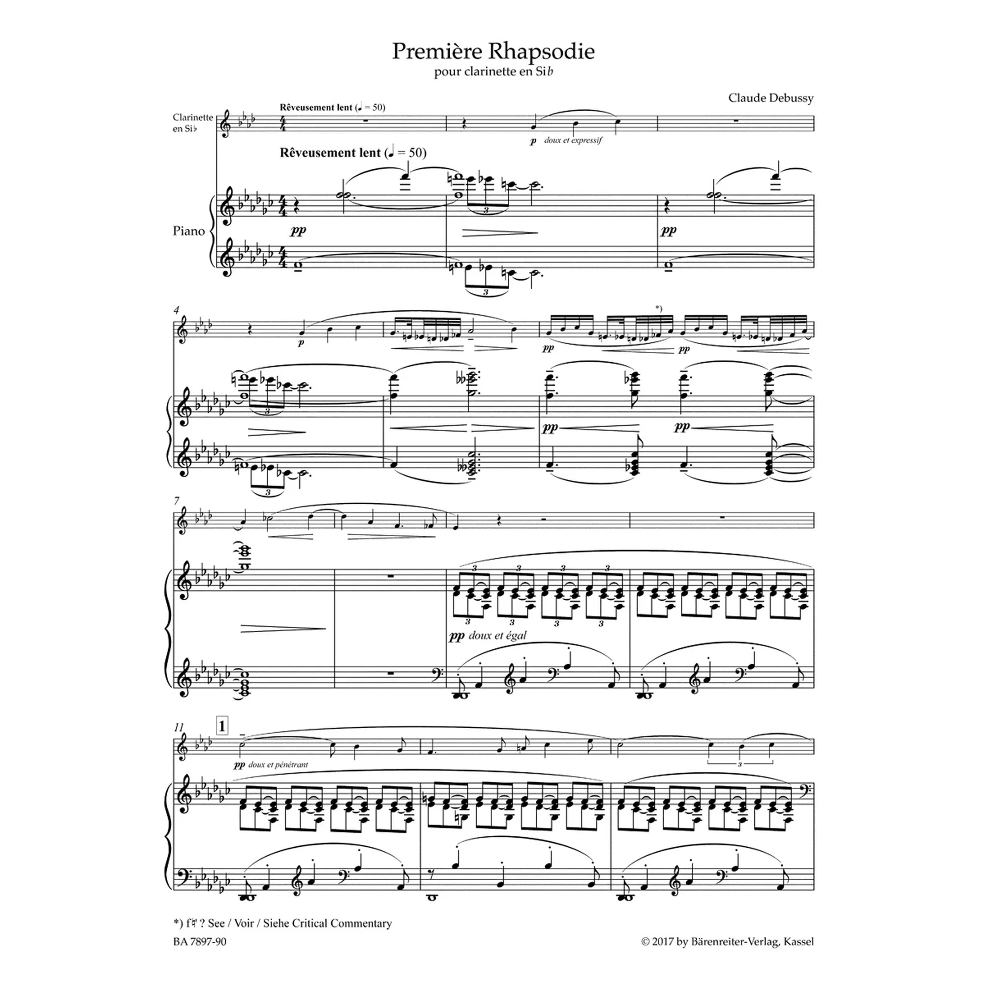 Rhapsodie Nr.1 für Klarinette und Orchester
