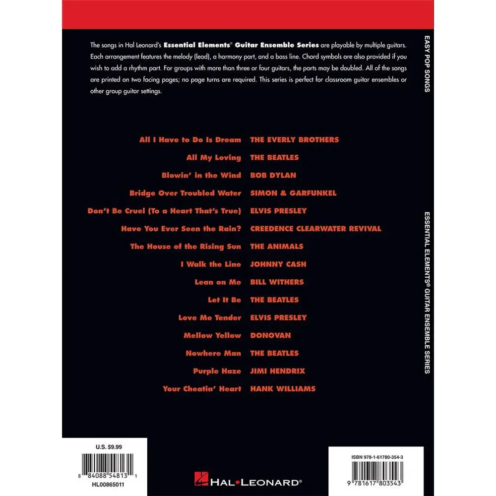 Easy Pop Songs - Essential Elements Guitar Ensembles
