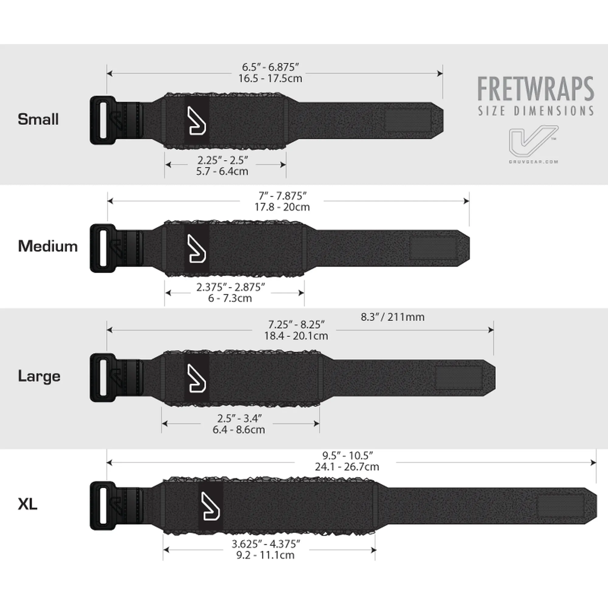 GruvGear FretWrap Medium Wild Zebra