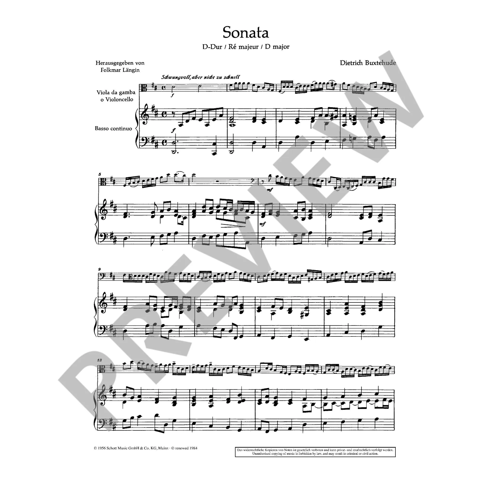 Sonate D-Dur - Antiquariat