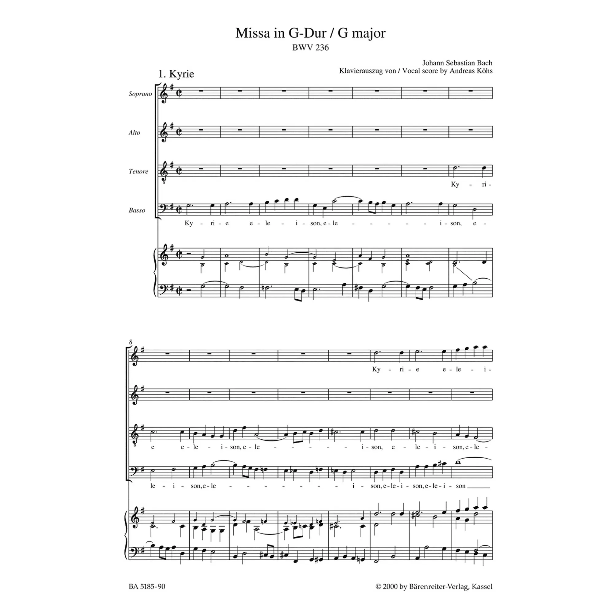 Missa in G-Dur BWV 236