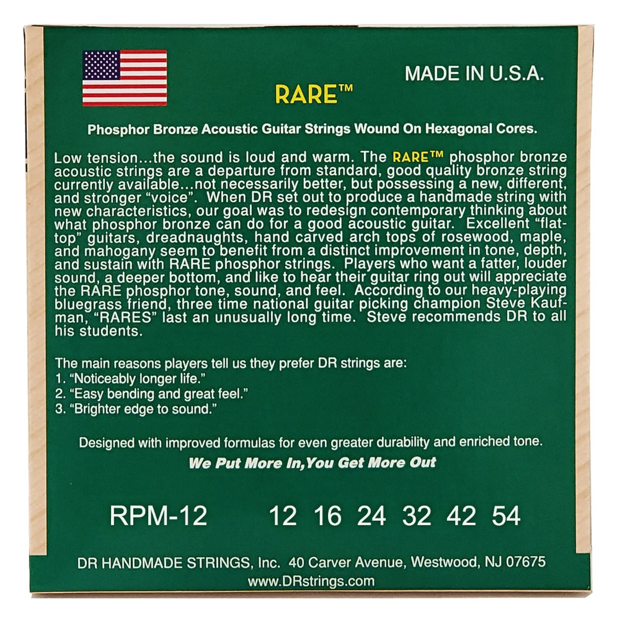 DR Strings RPM-12 RARE* Acoustic