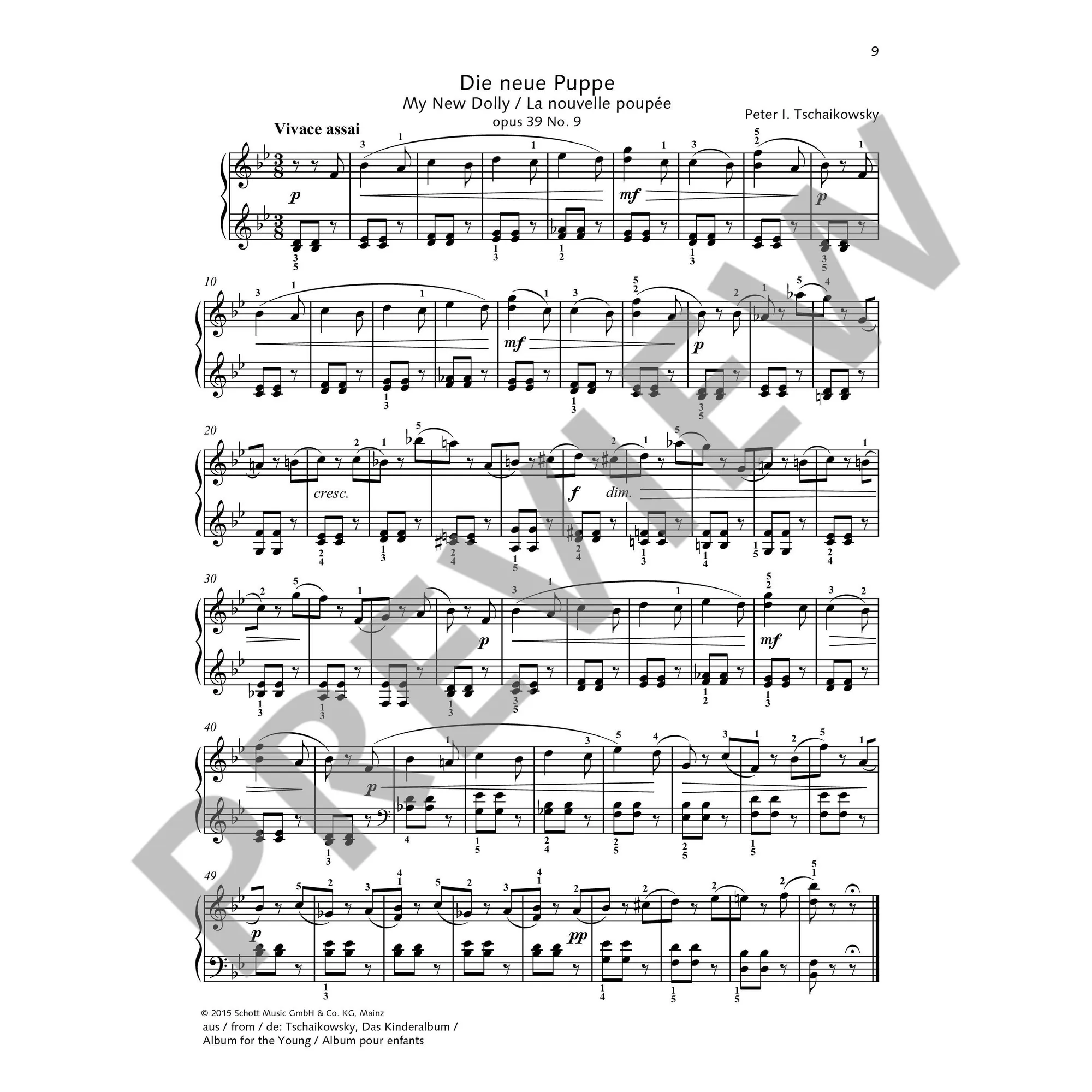 Leichte Klaviermusik der Romantik