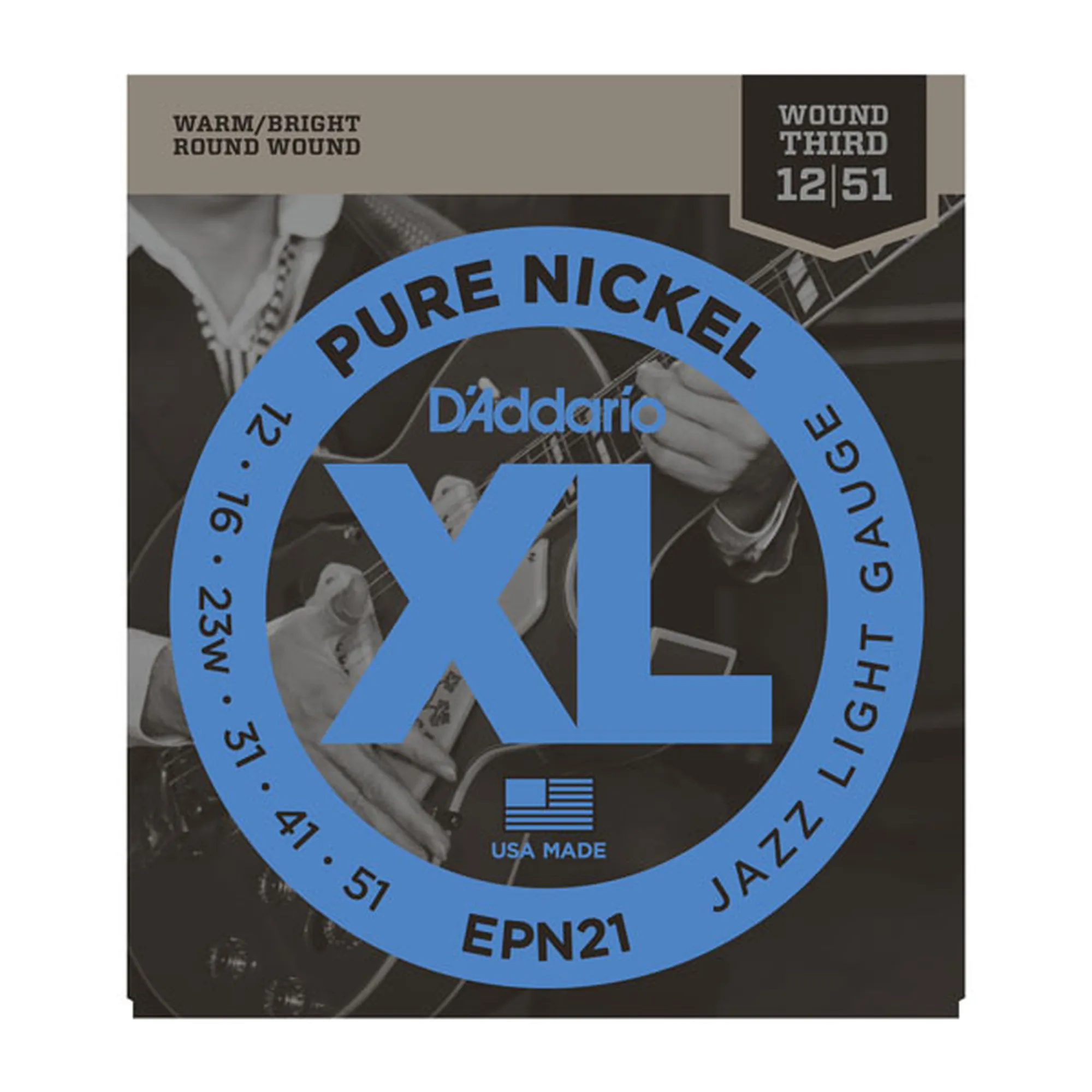 D´Addario EPN21 Pure Nickel Jazz Light