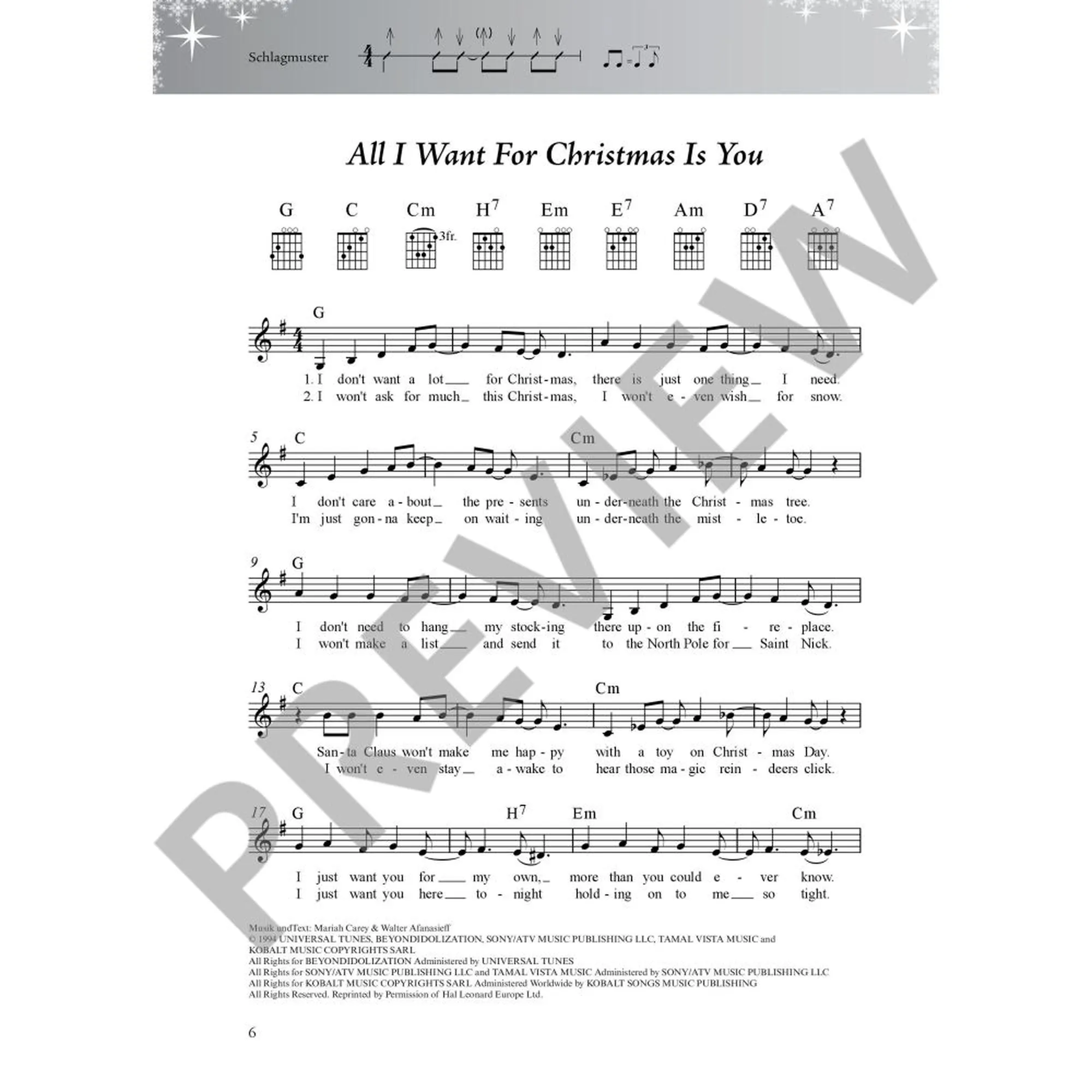 Das Weihnachtsliederbuch für Alt und Jung für Gesang und Gitarre - XXL